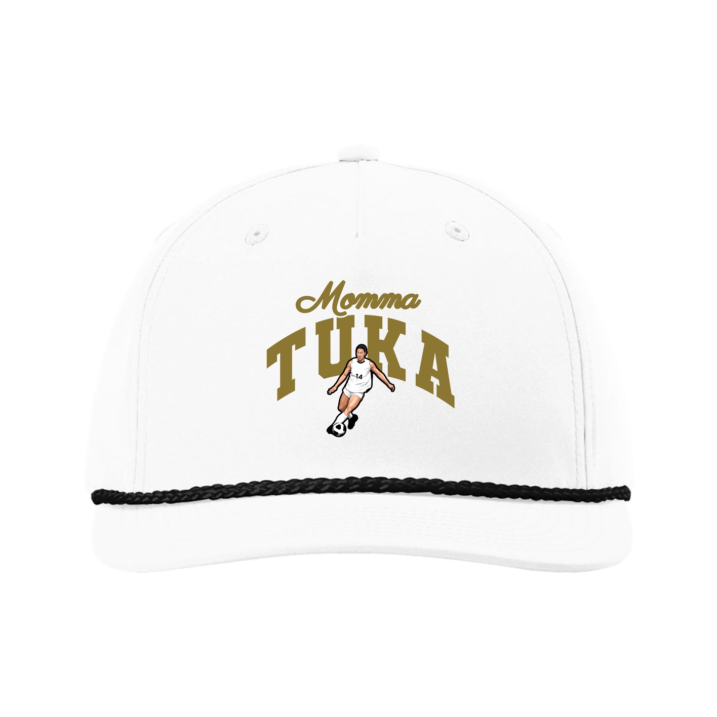 Five-Panel Classic Rope Cap — Mothers Day Arch in White