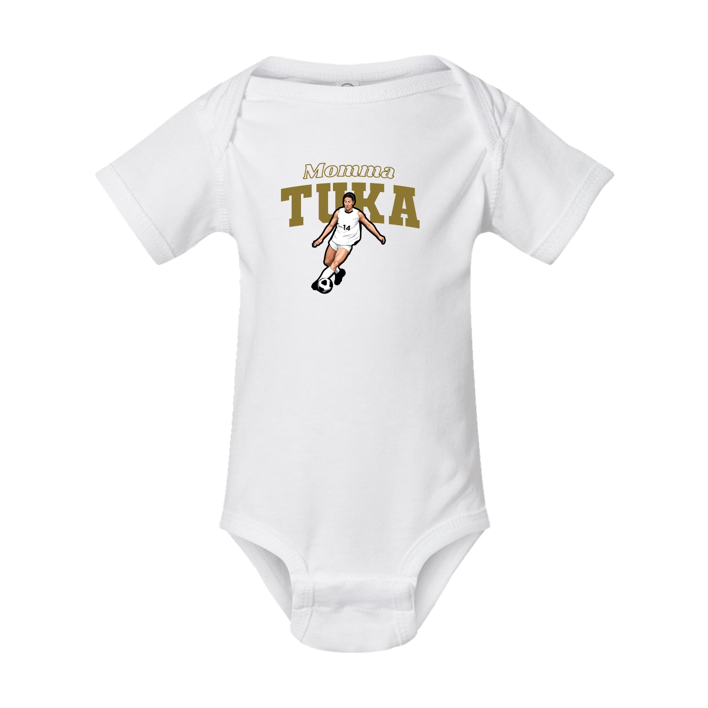 Baby Onesie — Mothers Day Block in White