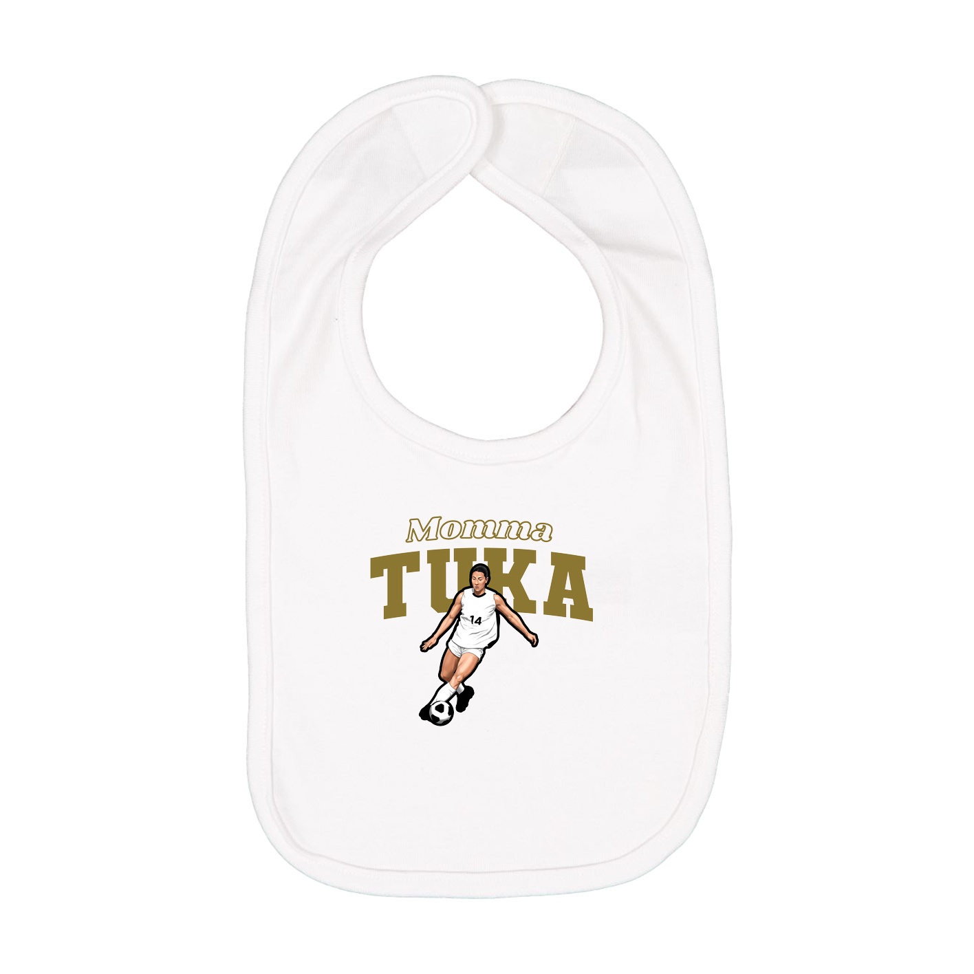 Infant Bib — Mothers Day Block in White
