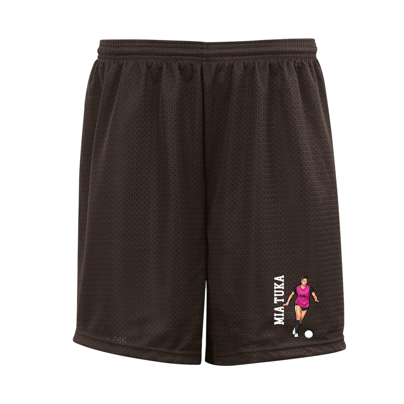Shorts — Name Vertical in Brown