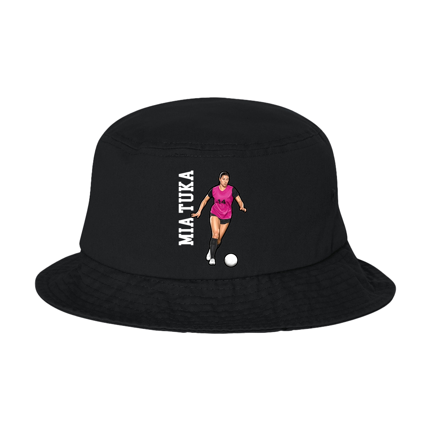 Bucket Cap — Name Vertical in Black