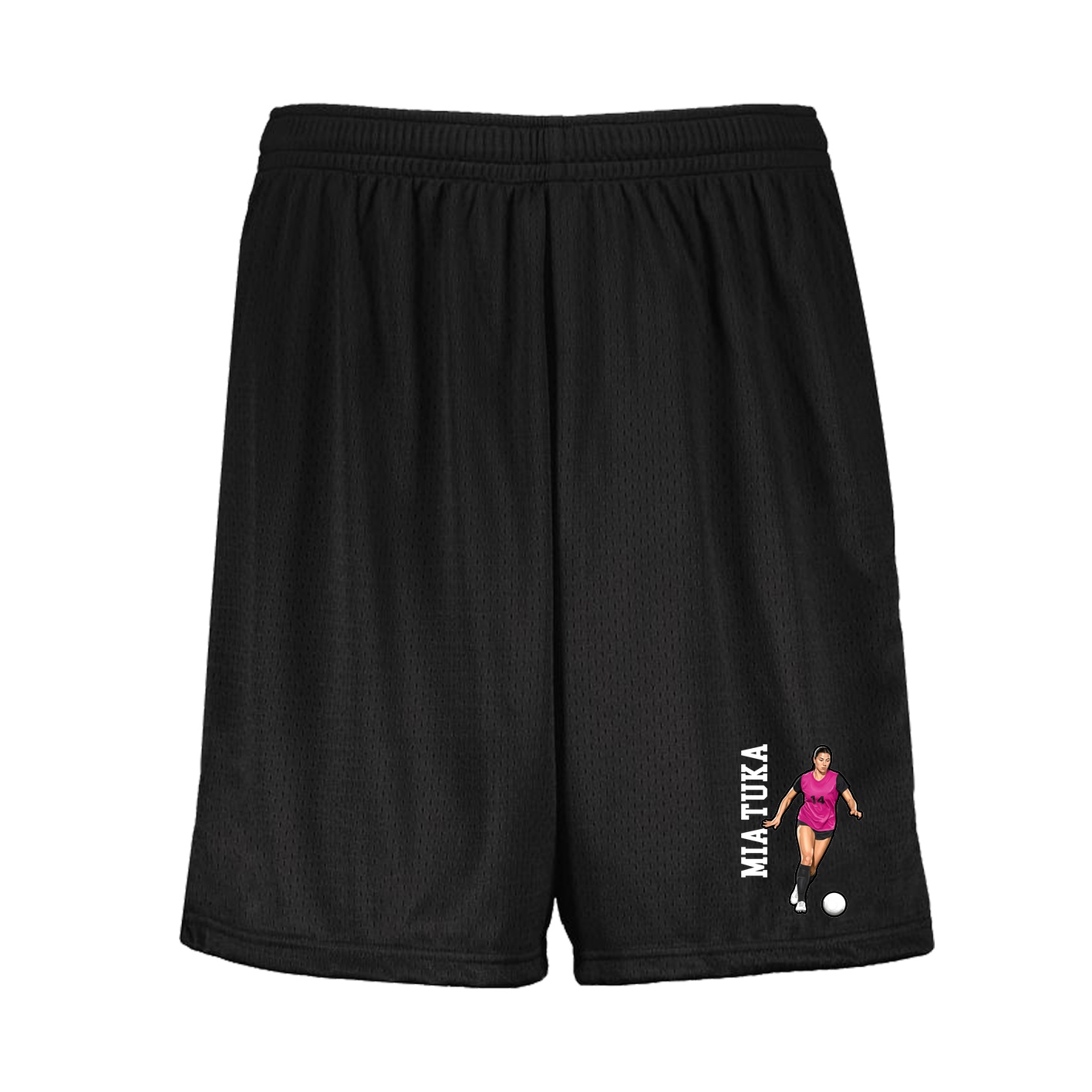 Shorts — Name Vertical in Black