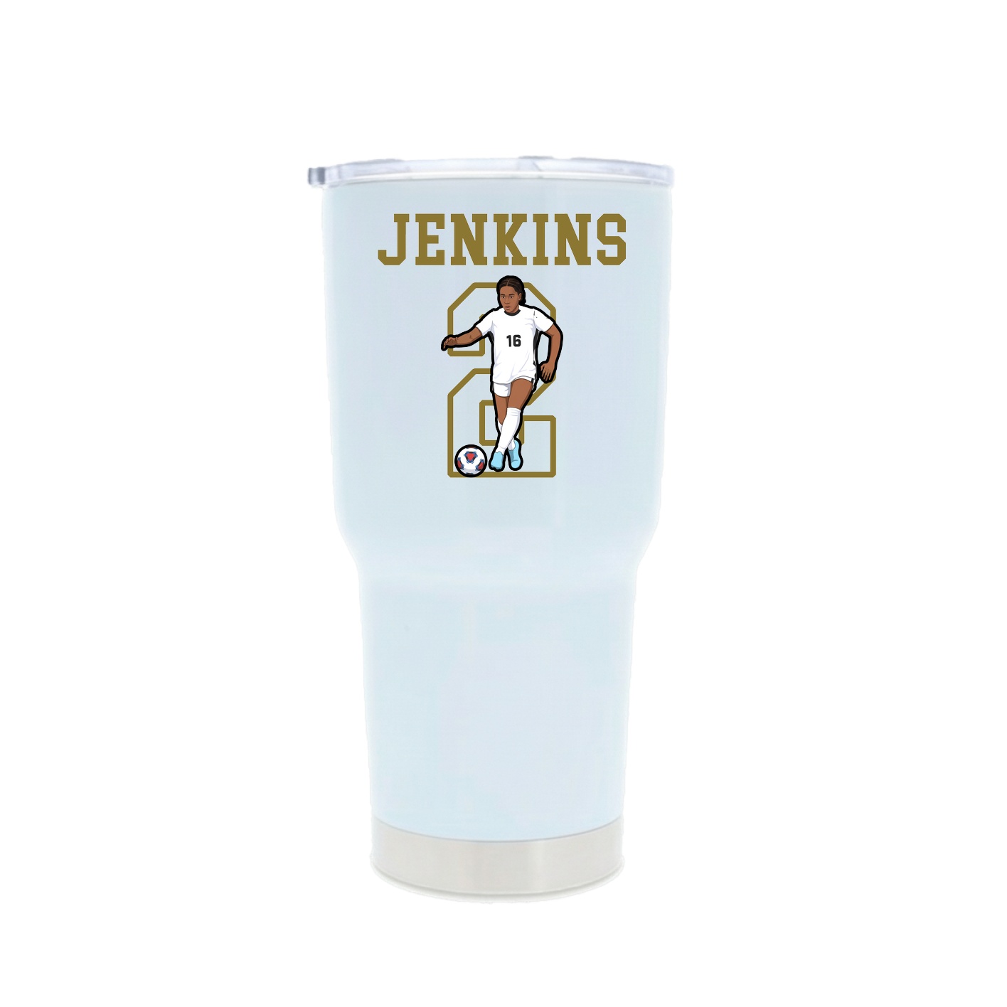 30oz Stainless Steel Tumbler — Shirsey in White