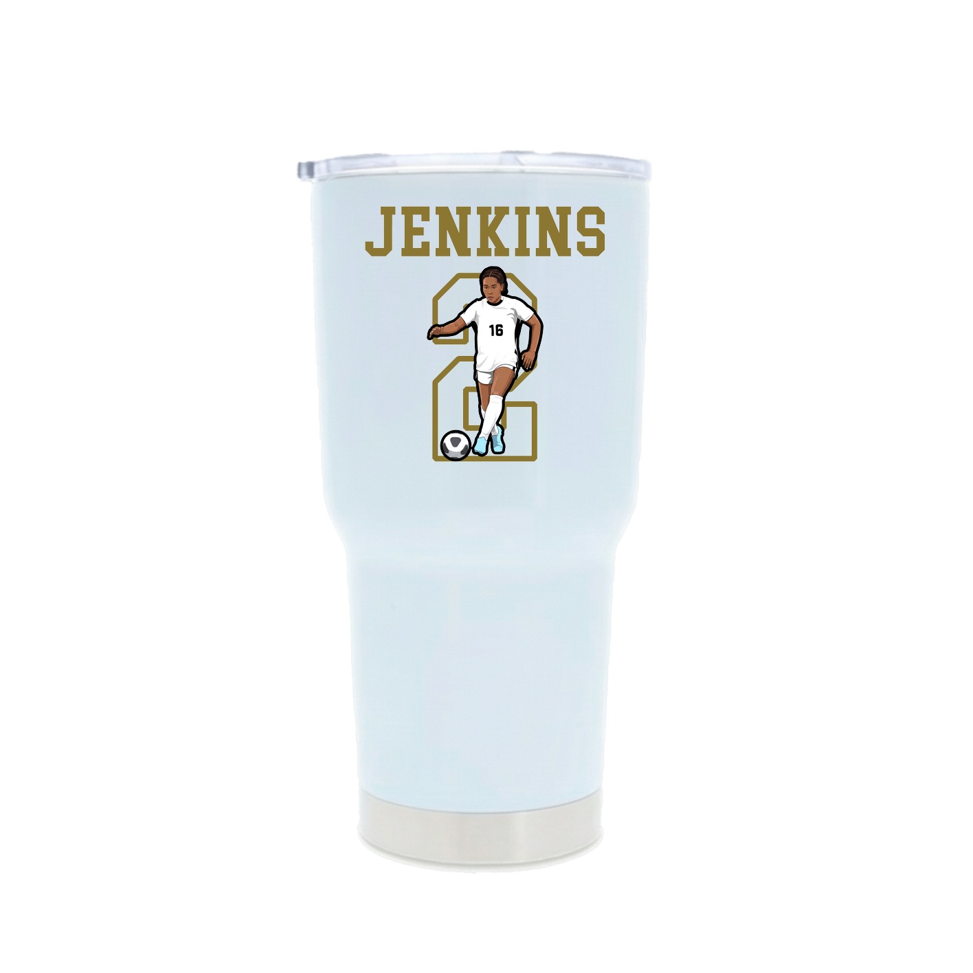 30oz Stainless Steel Tumbler — Shirsey in White