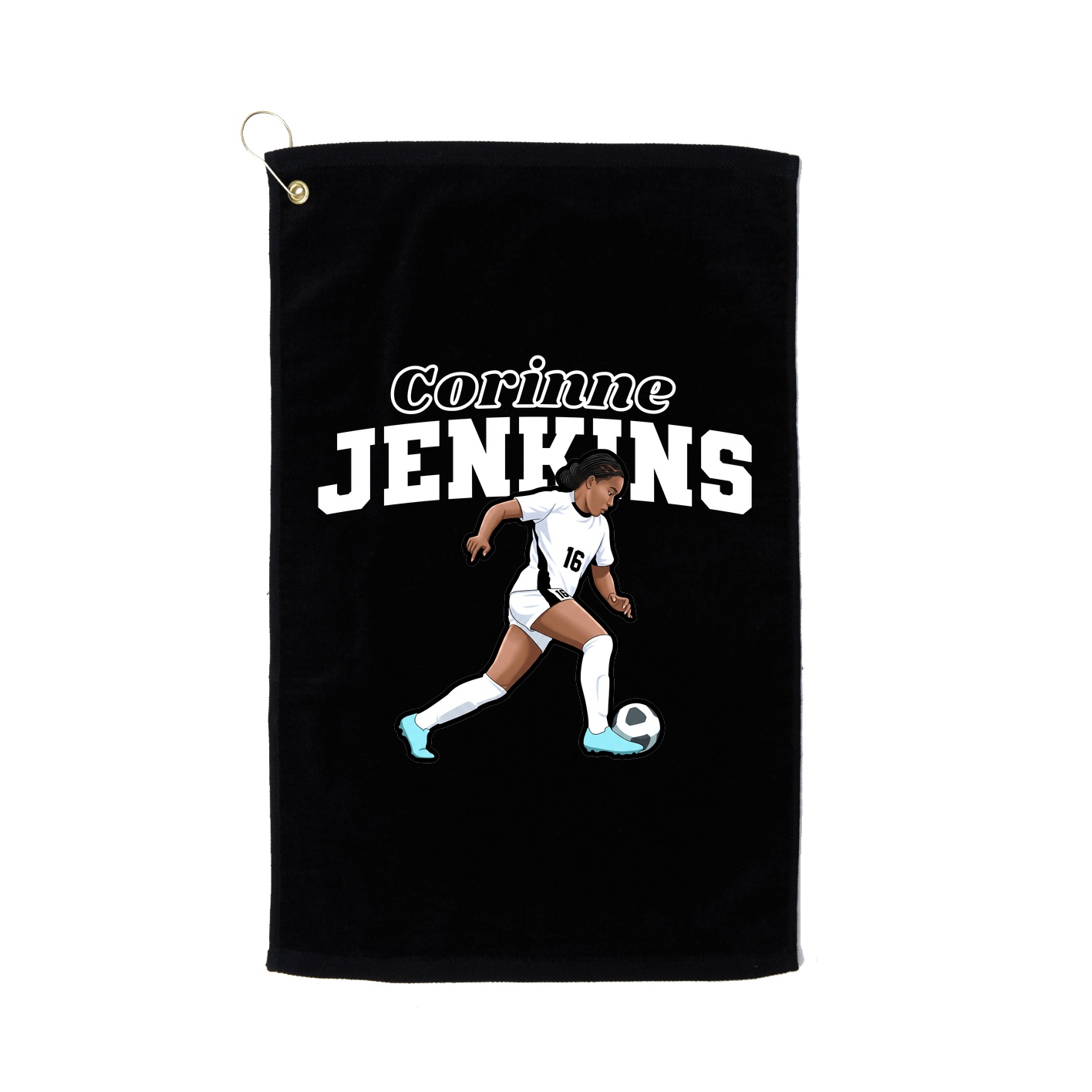 Golf Towel — Name Arch in Black