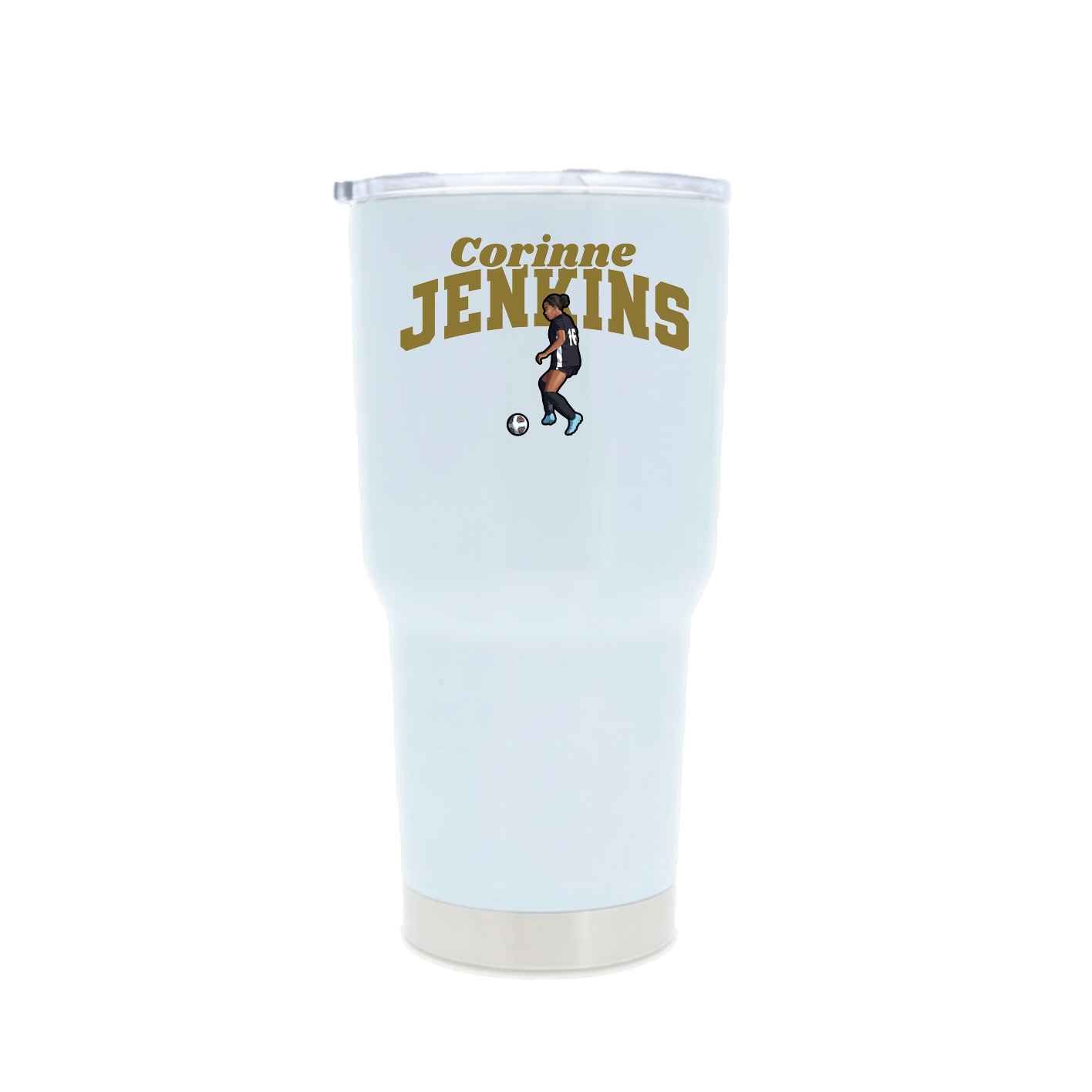 30oz Stainless Steel Tumbler — Signature Arch in White