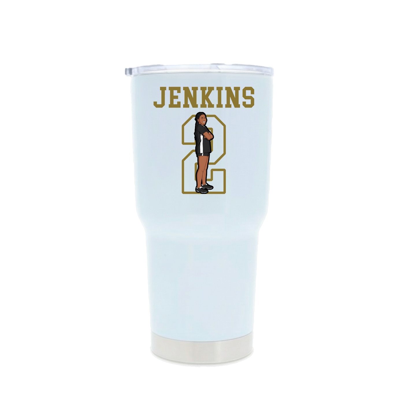 30oz Stainless Steel Tumbler — Shirsey in White