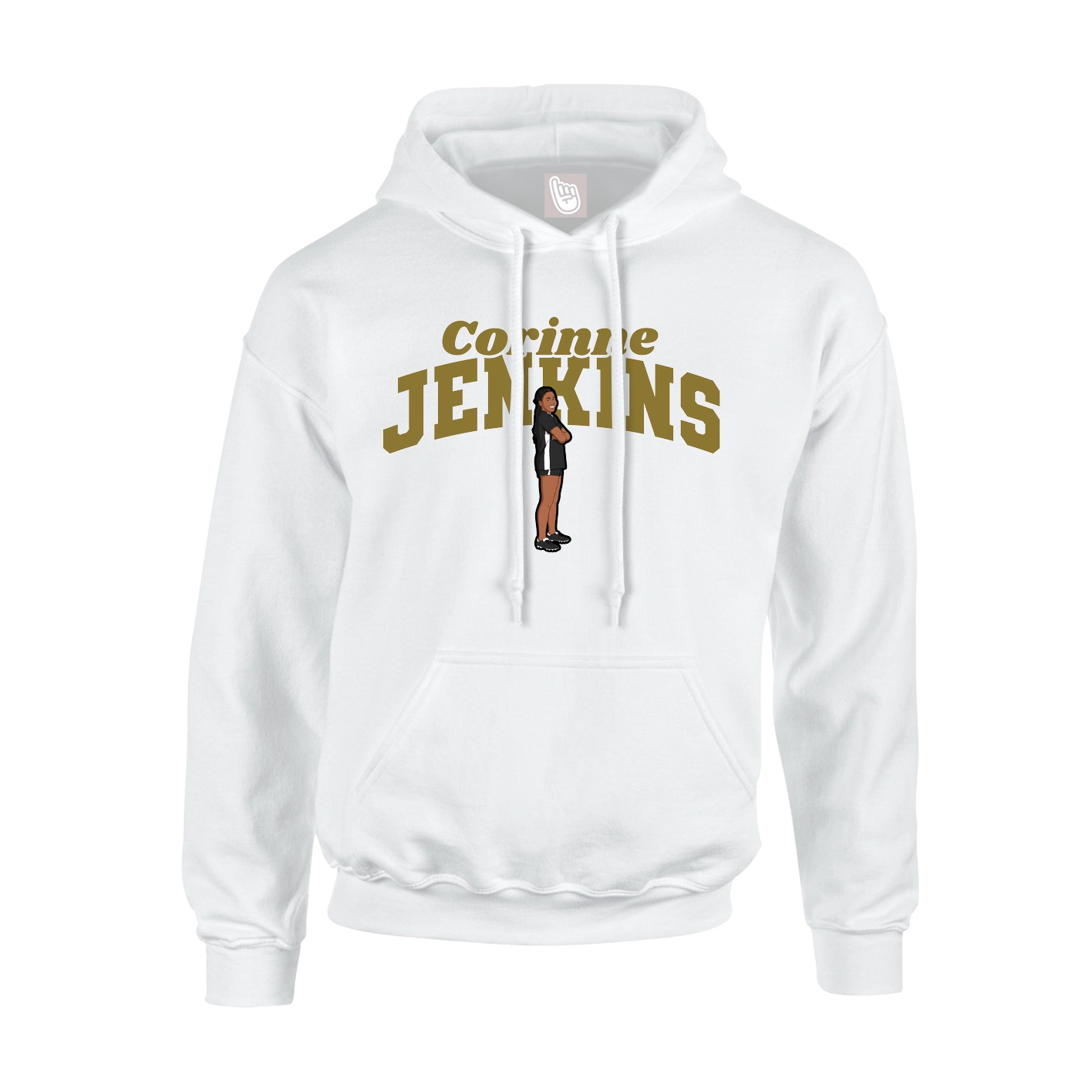 Hoodie — Signature Arch in White