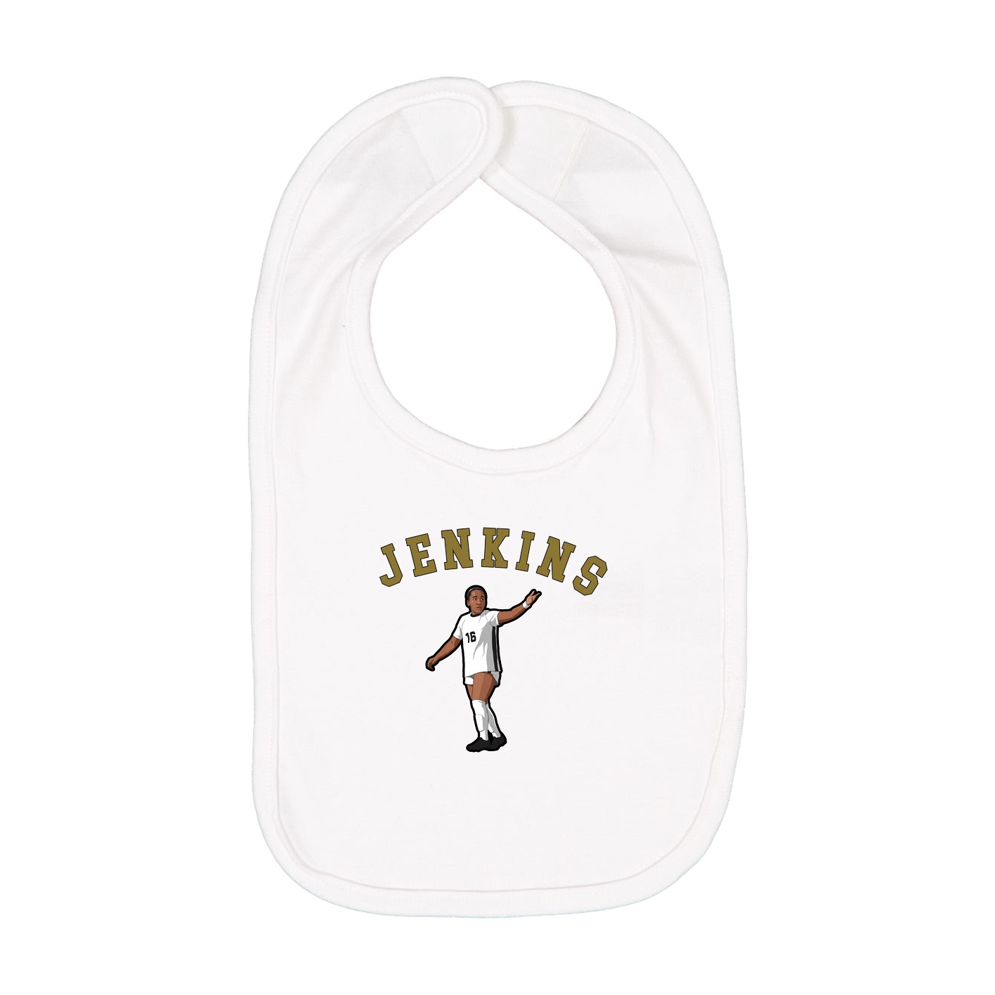 Infant Bib — Shirsey Arch in White