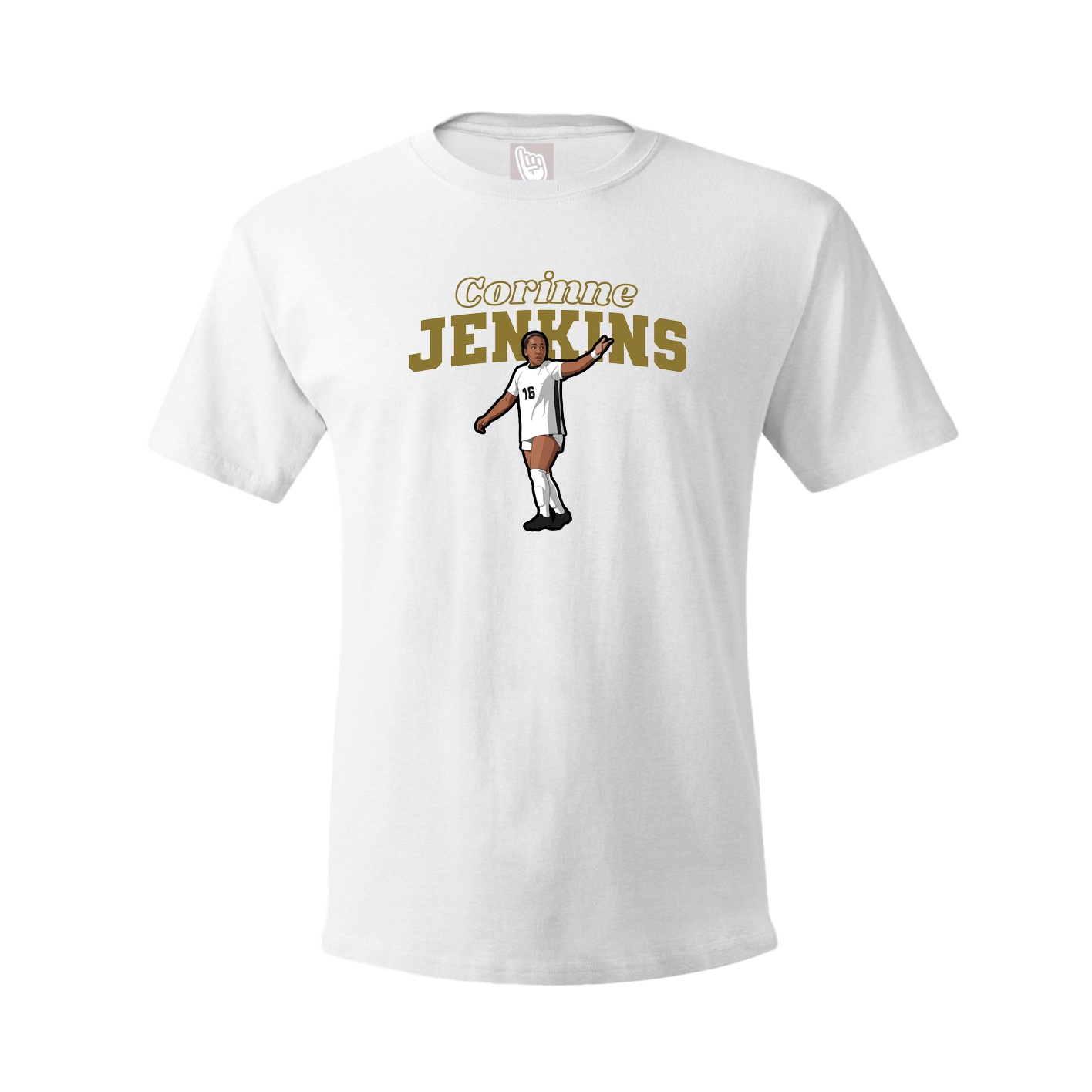 Youth Tee — Name Arch in White