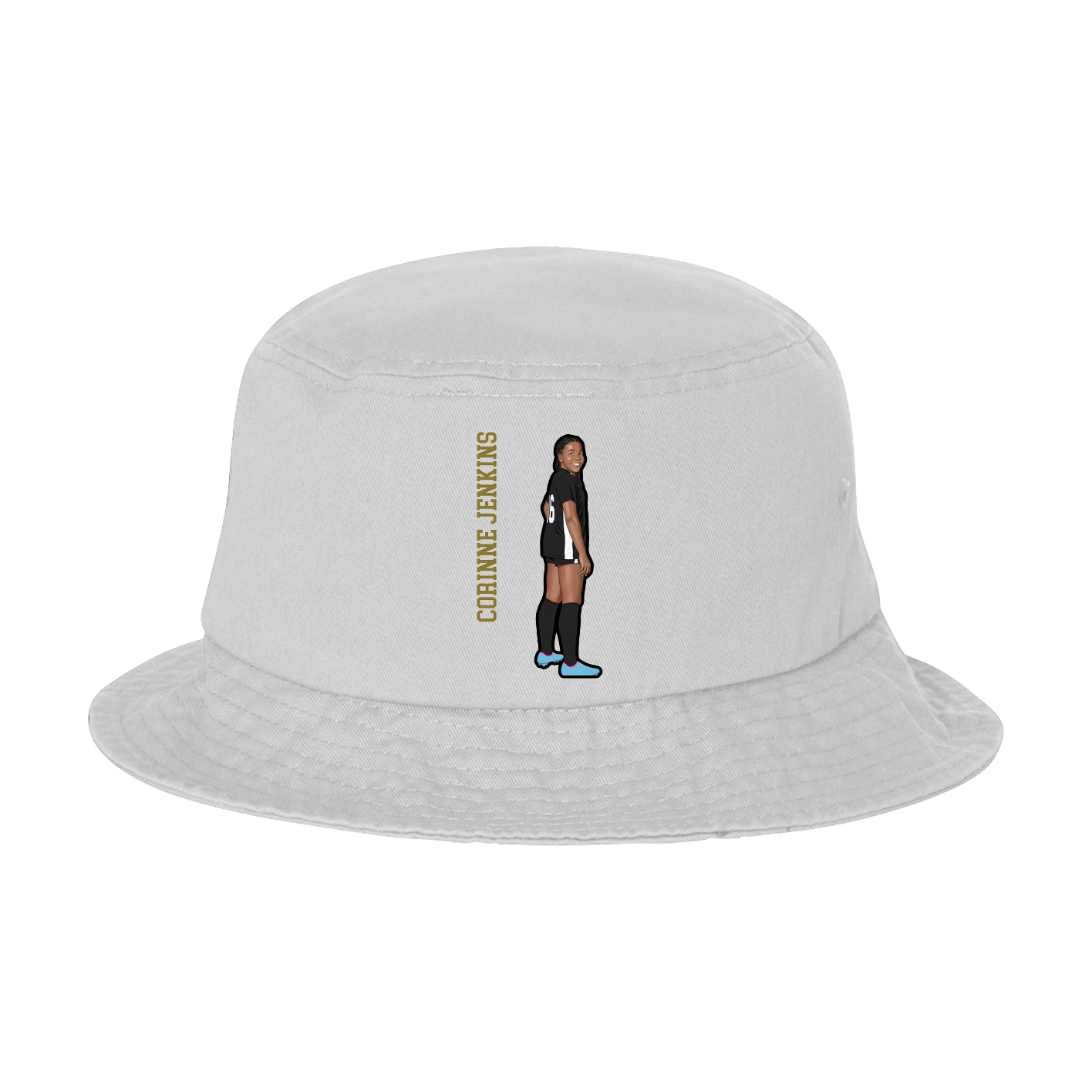 Bucket Cap — Name Vertical in White