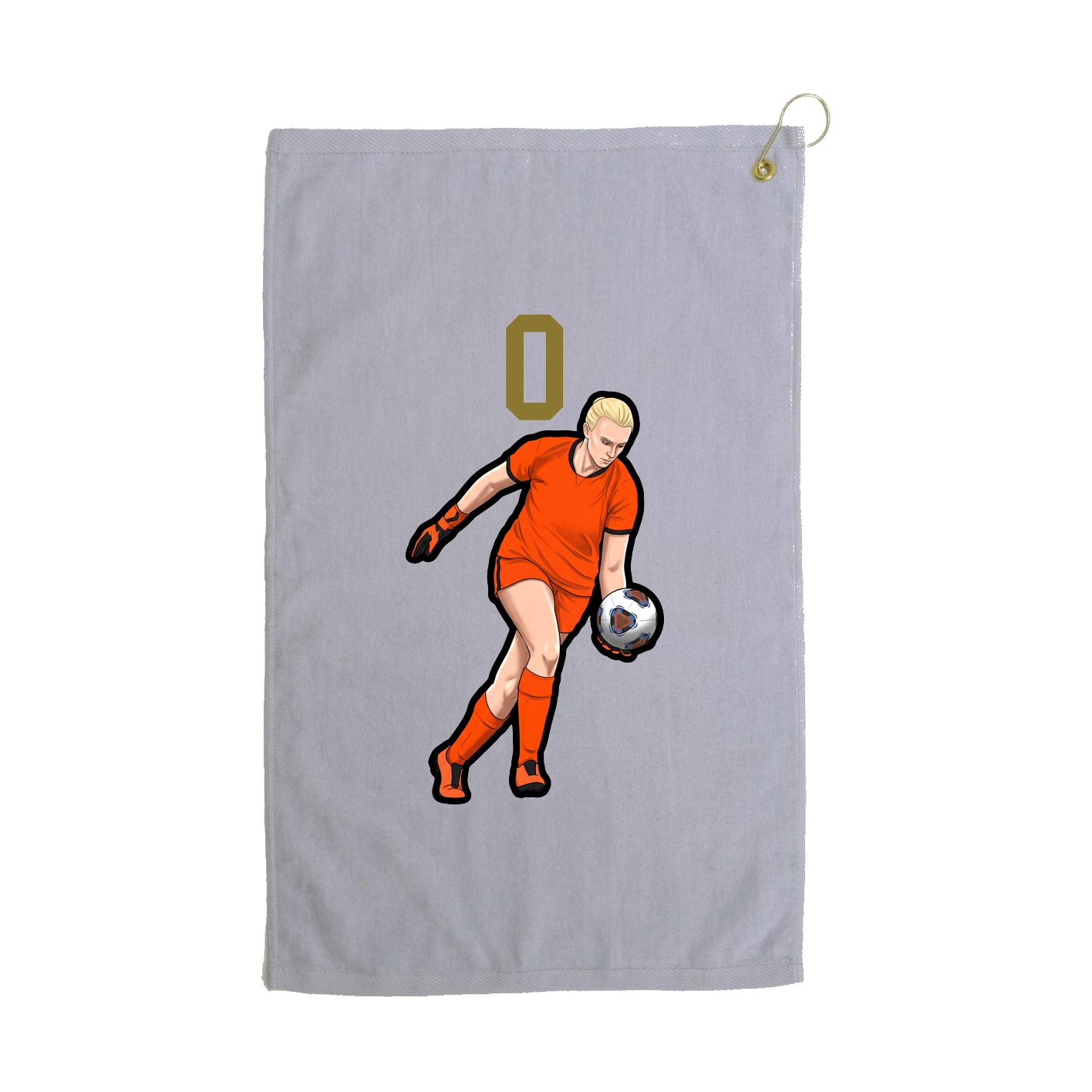 Golf Towel — Number Top in Grey