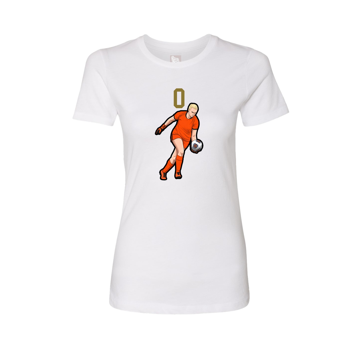 Womens Tee — Number Top in White