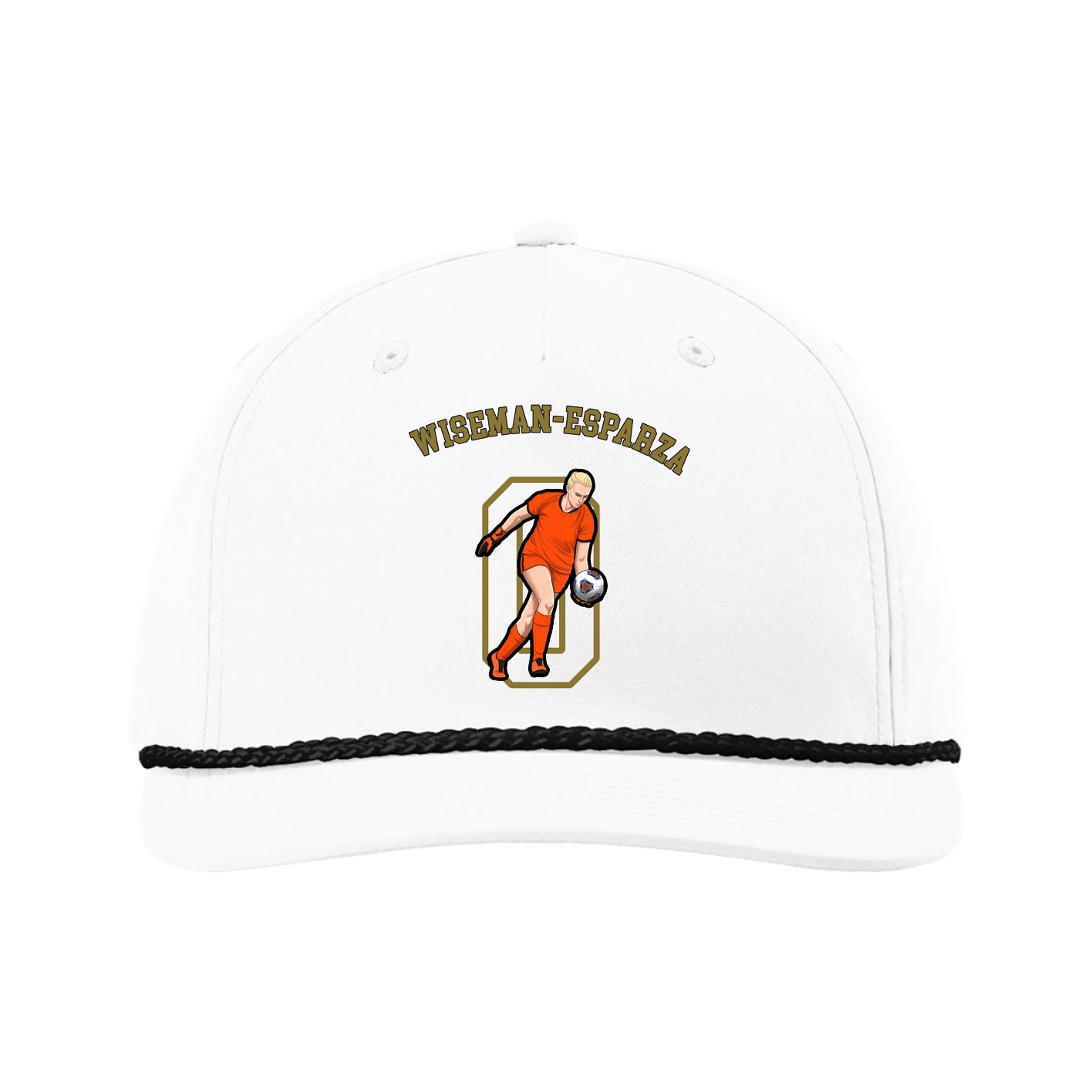 Five-Panel Classic Rope Cap — Shirsey Arch in White