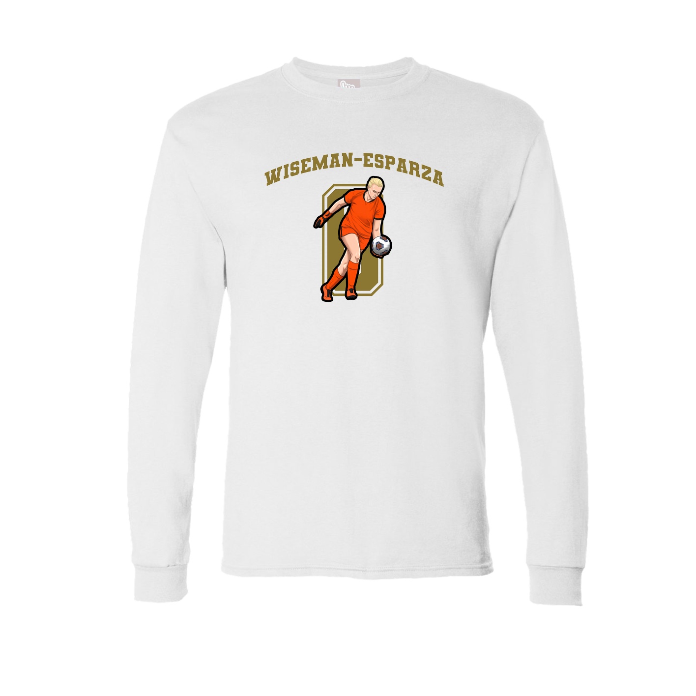Long Sleeve Tee — Number in White