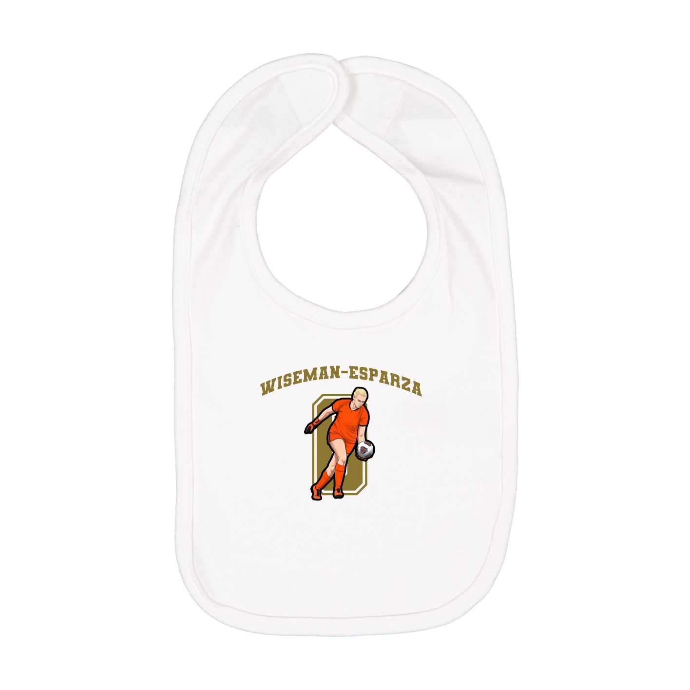 Infant Bib — Number in White