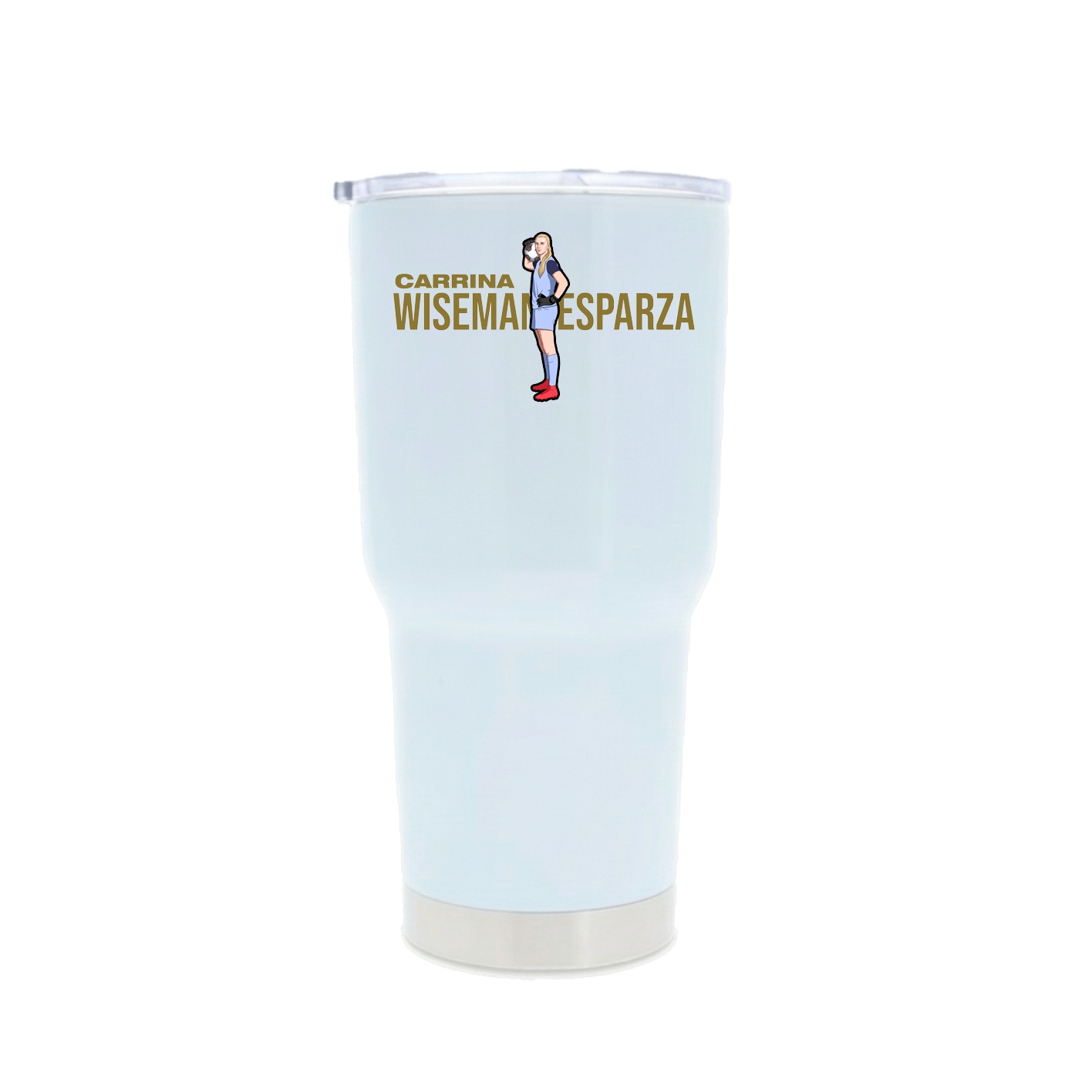 30oz Stainless Steel Tumbler — Player Name in White