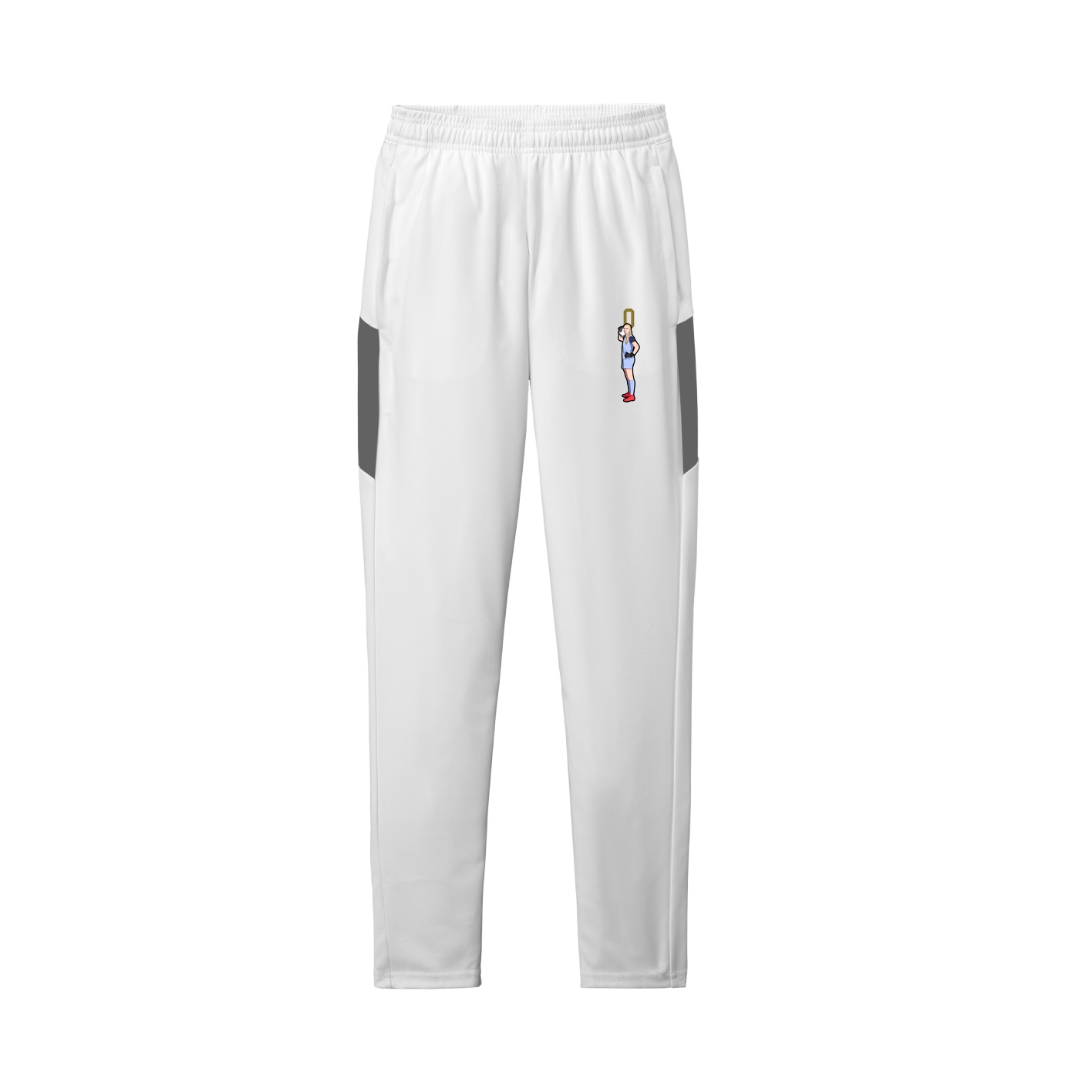 Team Travel Pant — Number Top in White/Grey