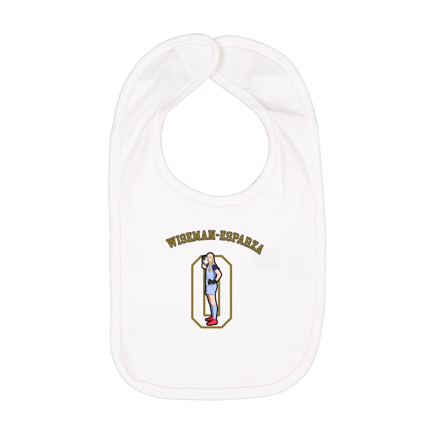 Infant Bib — Shirsey Arch in White