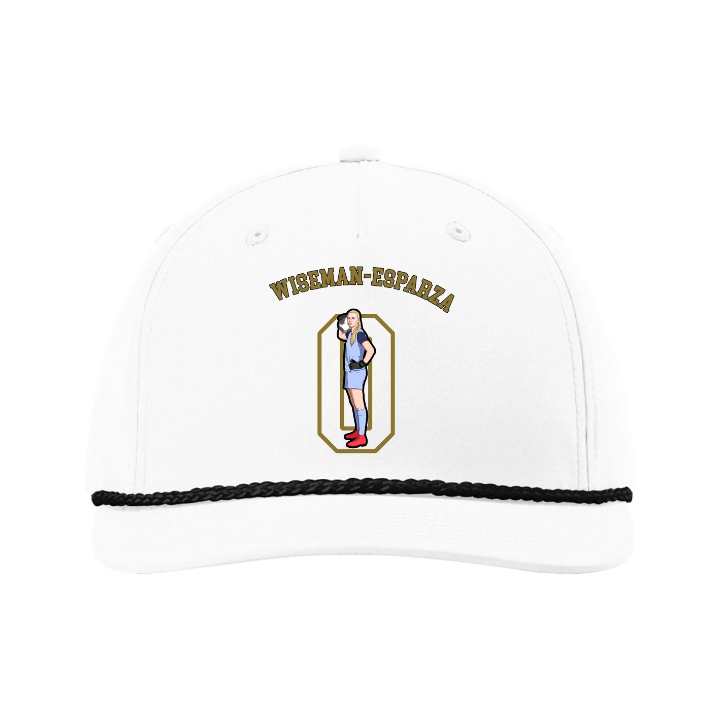 Five-Panel Classic Rope Cap — Shirsey Arch in White