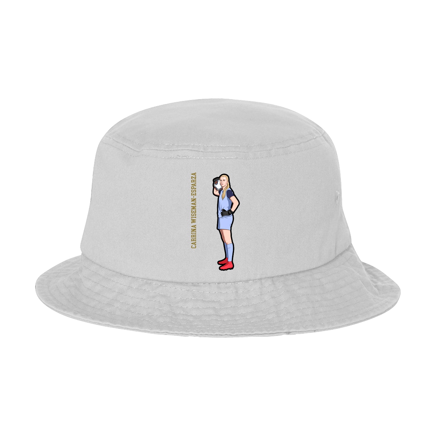 Bucket Cap — Name Vertical in White