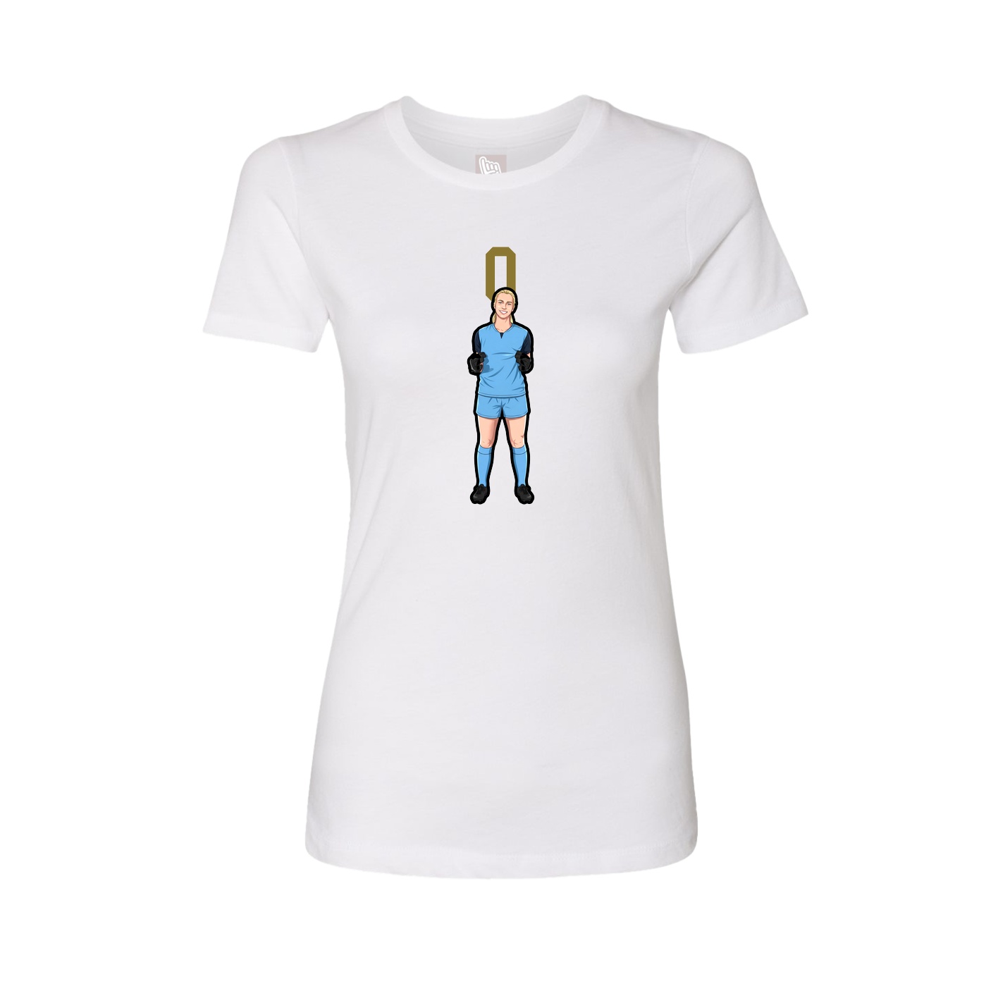 Womens Tee — Number Top in White