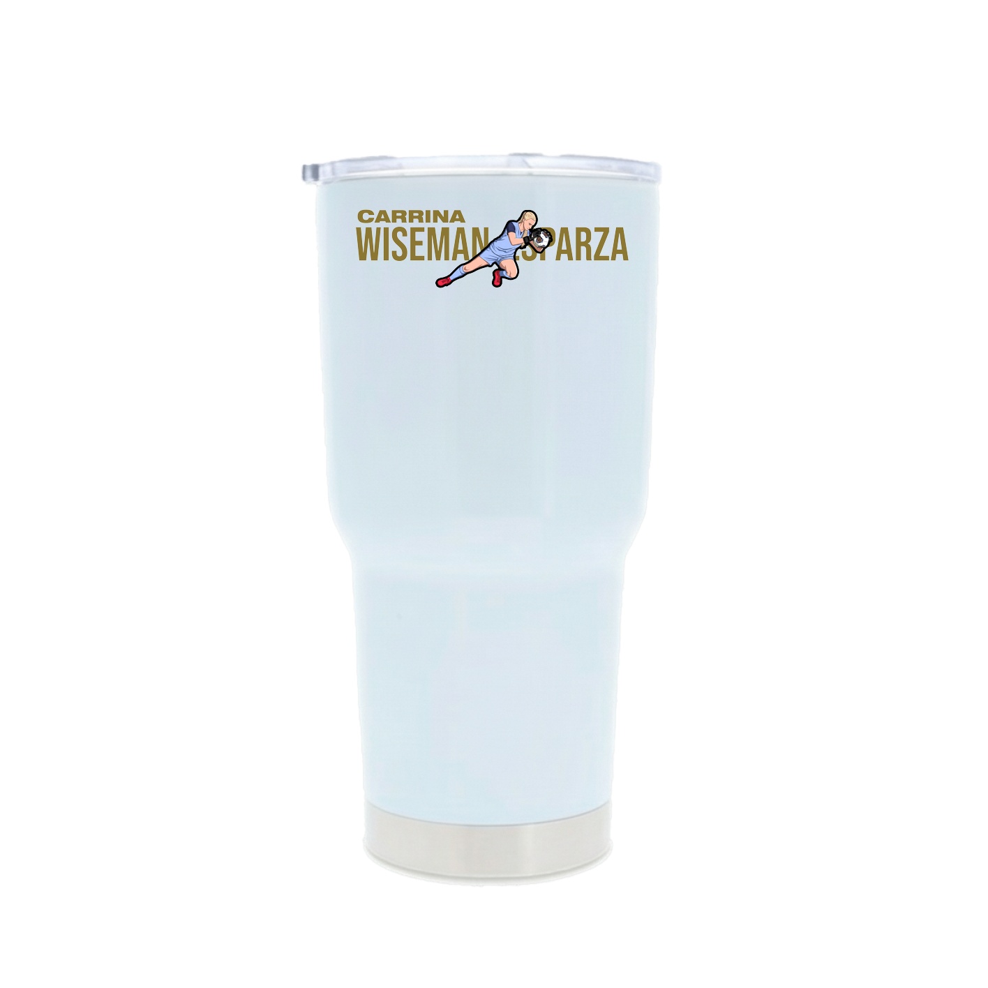 30oz Stainless Steel Tumbler — Player Name in White