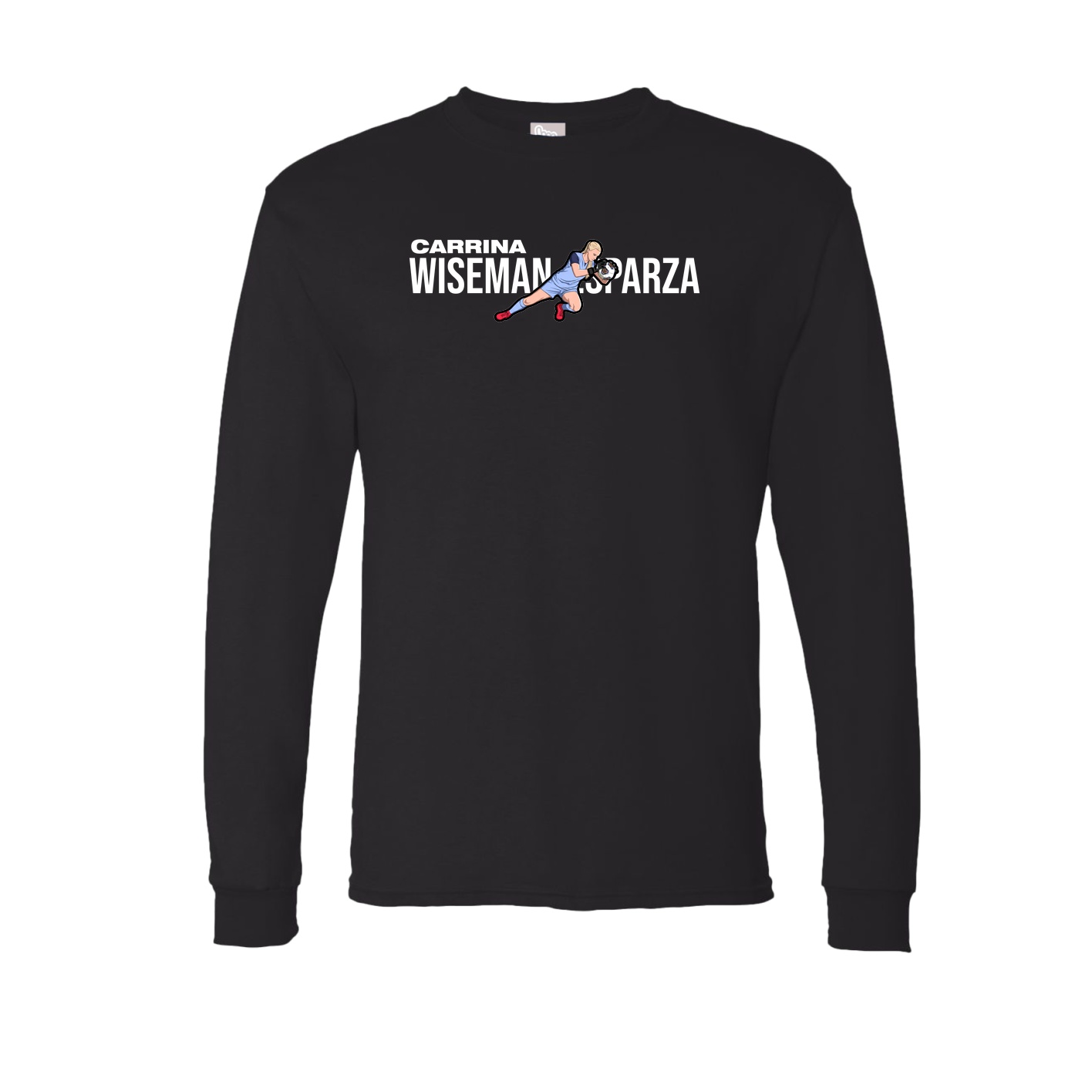 Long Sleeve Tee — Player Name in Black