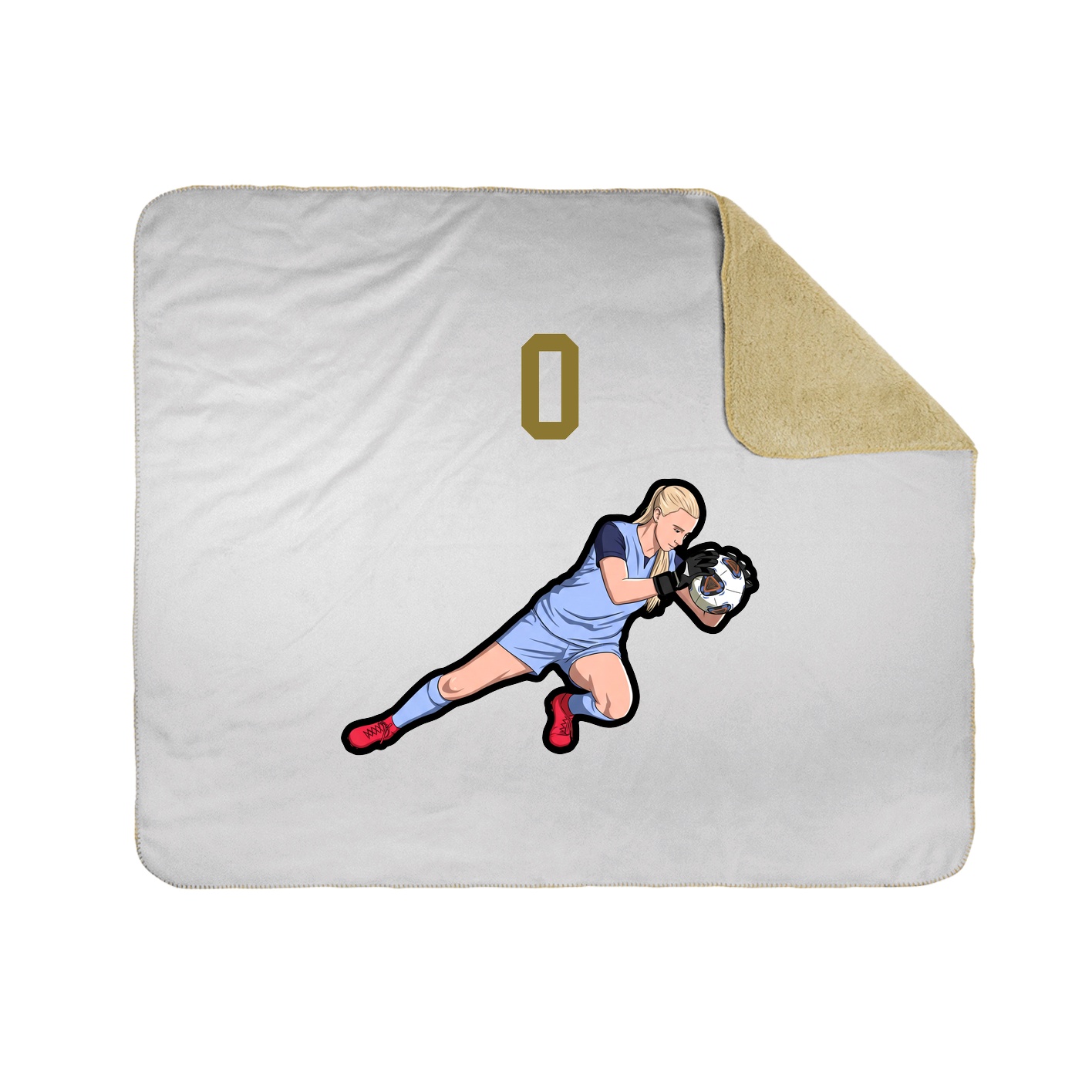 Throw Blanket — Number Top in White