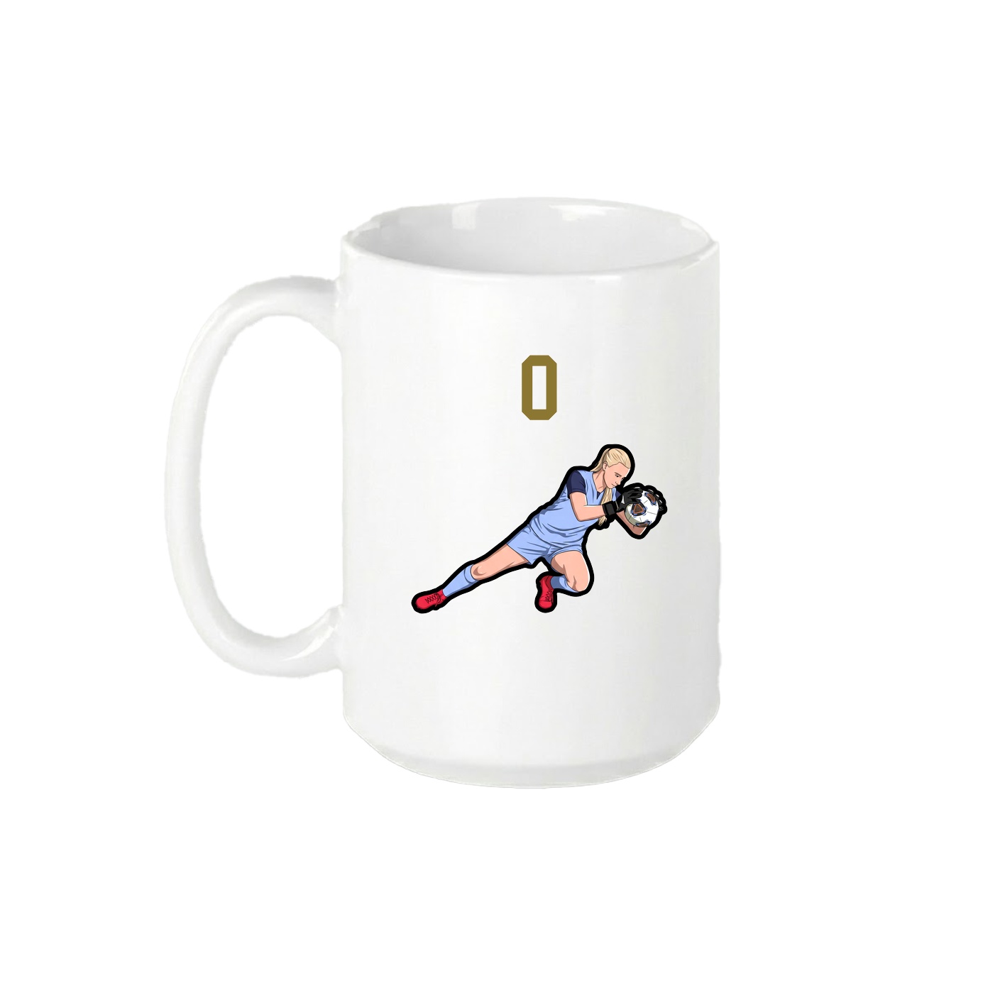 15oz Coffee Mug — Number Top in White