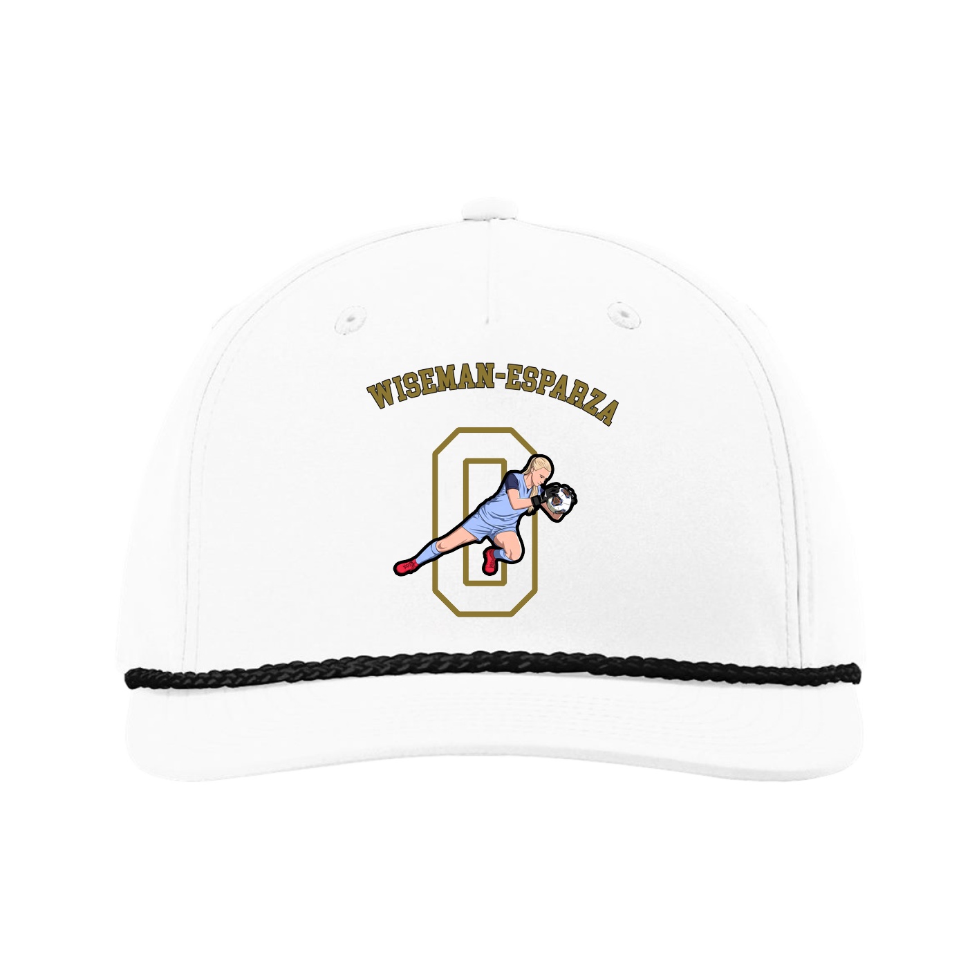 Five-Panel Classic Rope Cap — Shirsey Arch in White