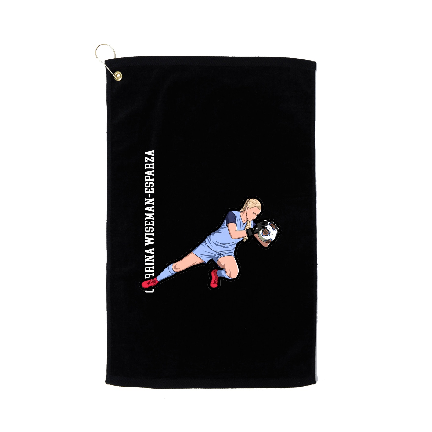Golf Towel — Name Vertical in Black