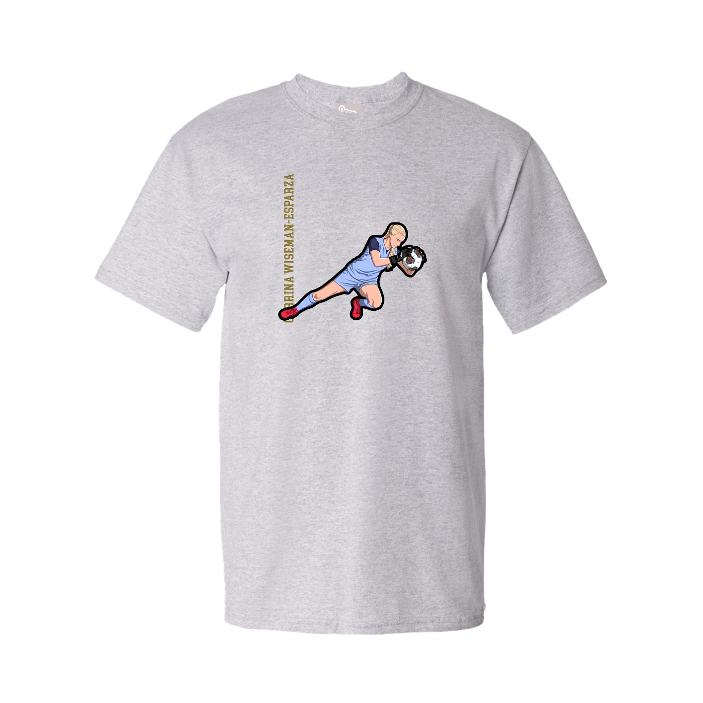 Tee — Name Vertical in Grey
