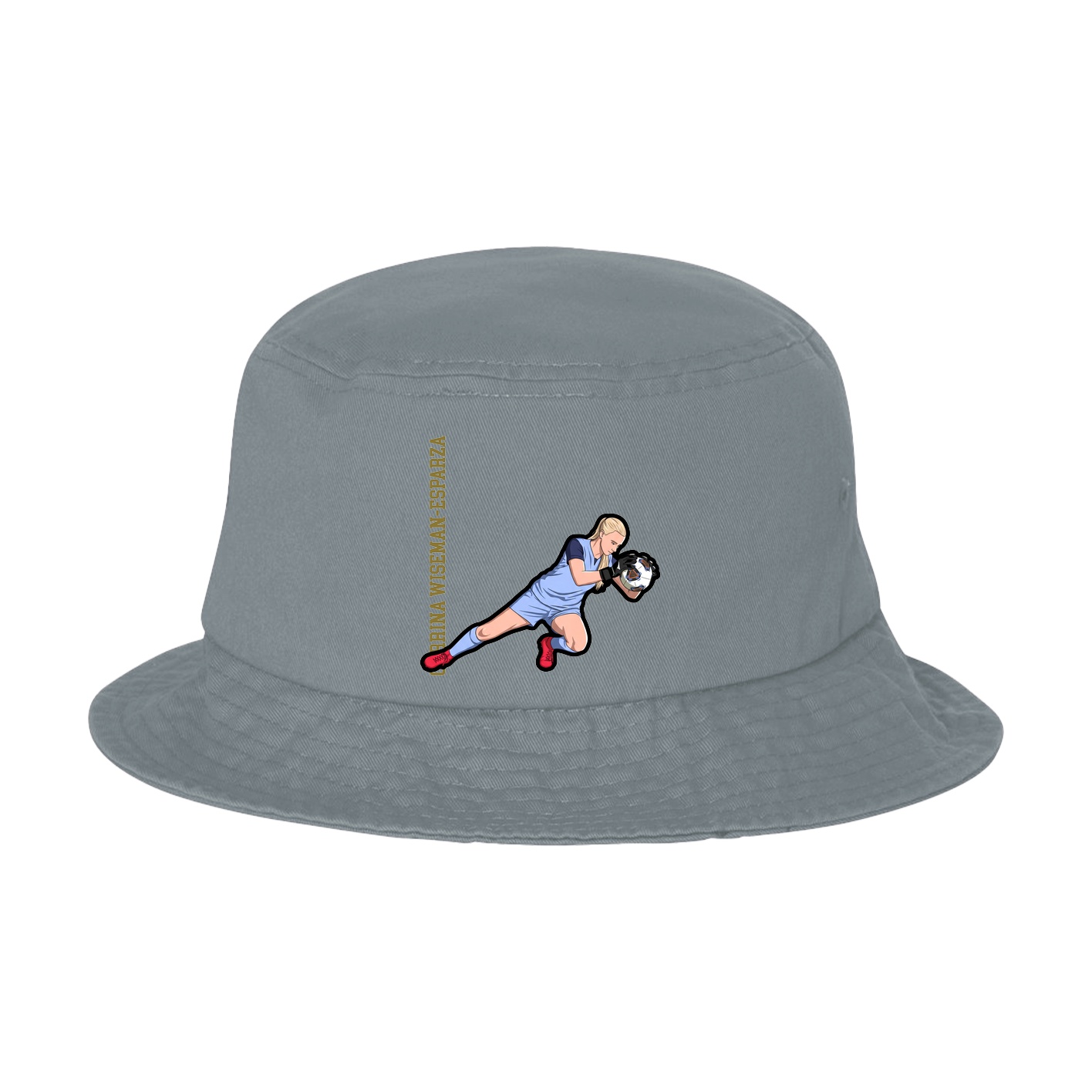 Bucket Cap — Name Vertical in Grey