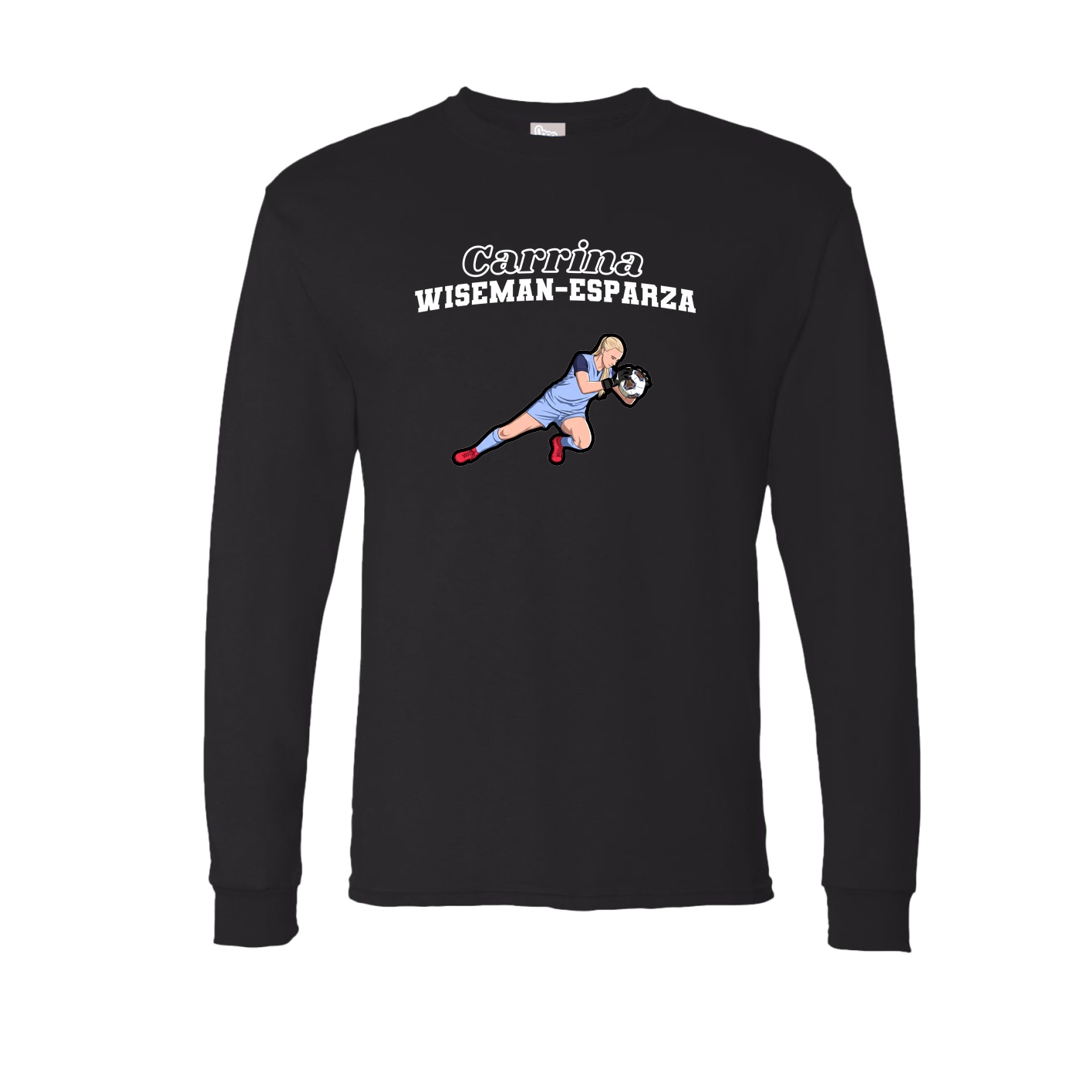 Long Sleeve Tee — Name Arch in Black