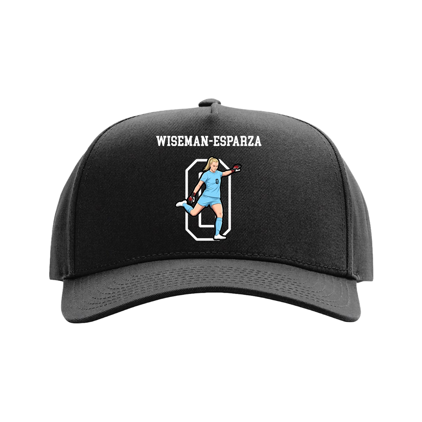 Full Fabric Five-Panel Champ Cap — Shirsey in Black