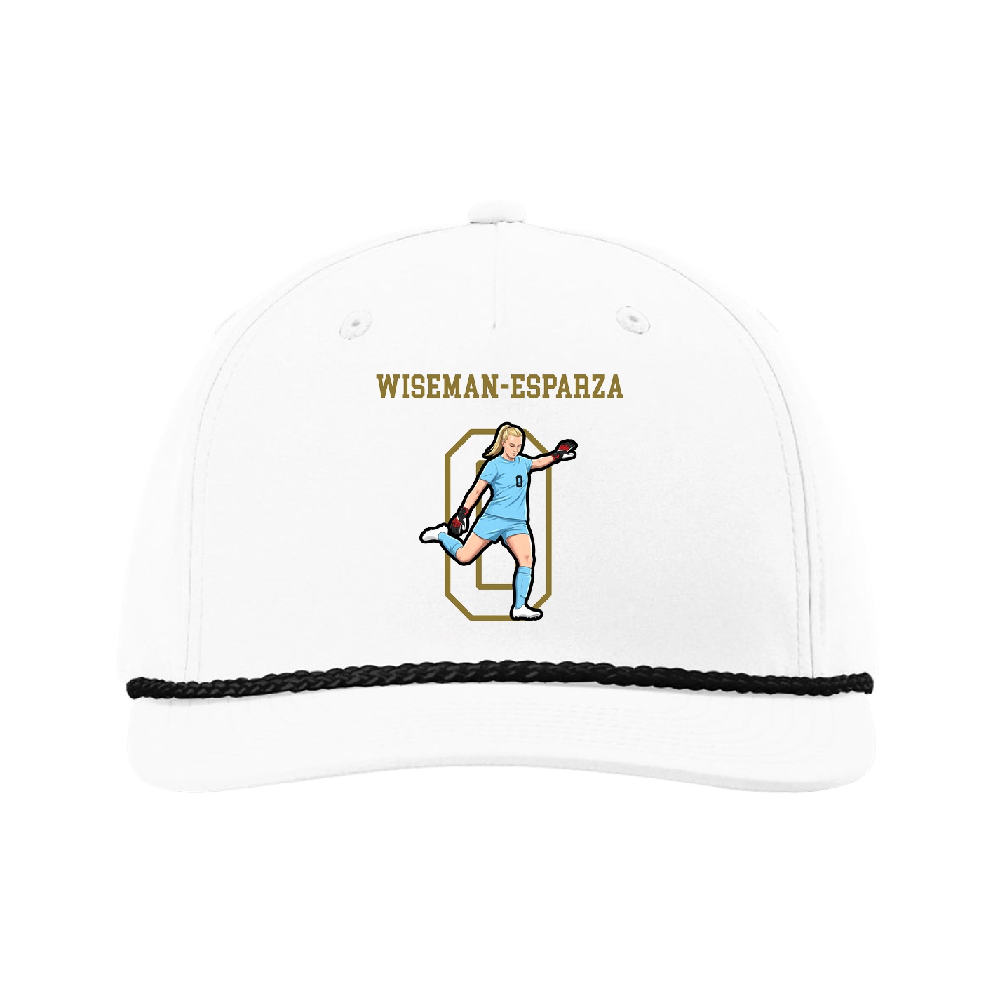 Five-Panel Classic Rope Cap — Shirsey in White