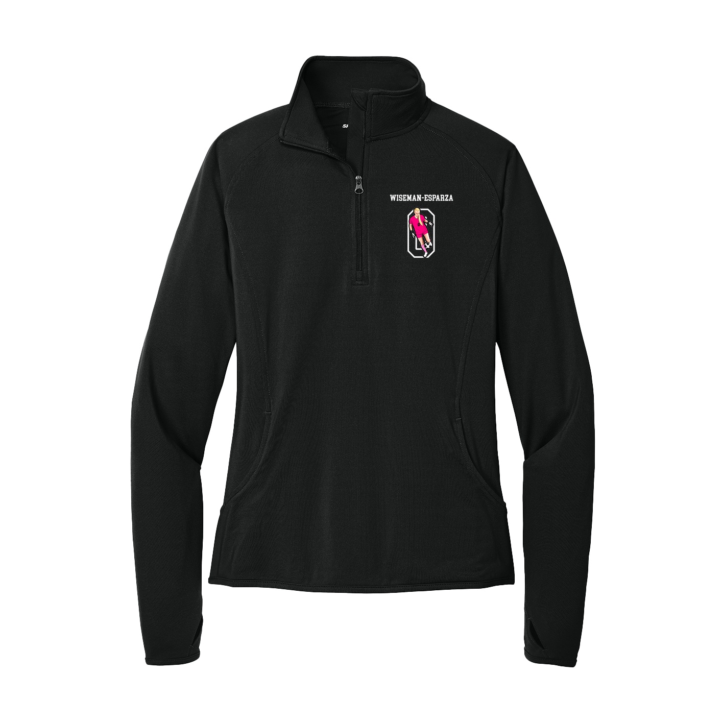 Women's Q-Zip Pullover — Shirsey in Black
