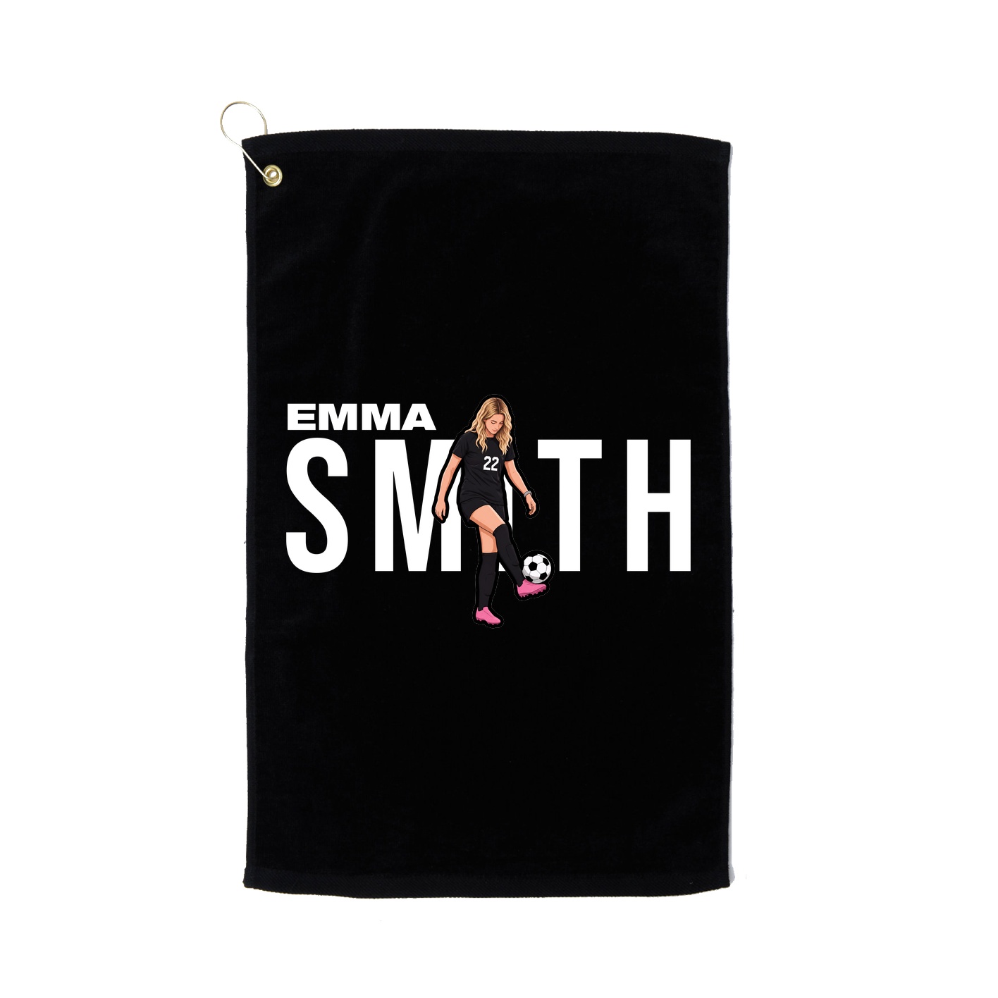 Golf Towel — Player Name in Black