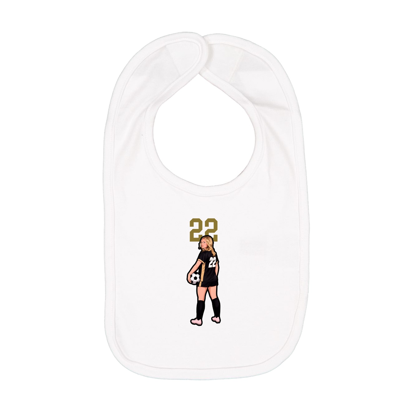 Infant Bib — Number Top in White
