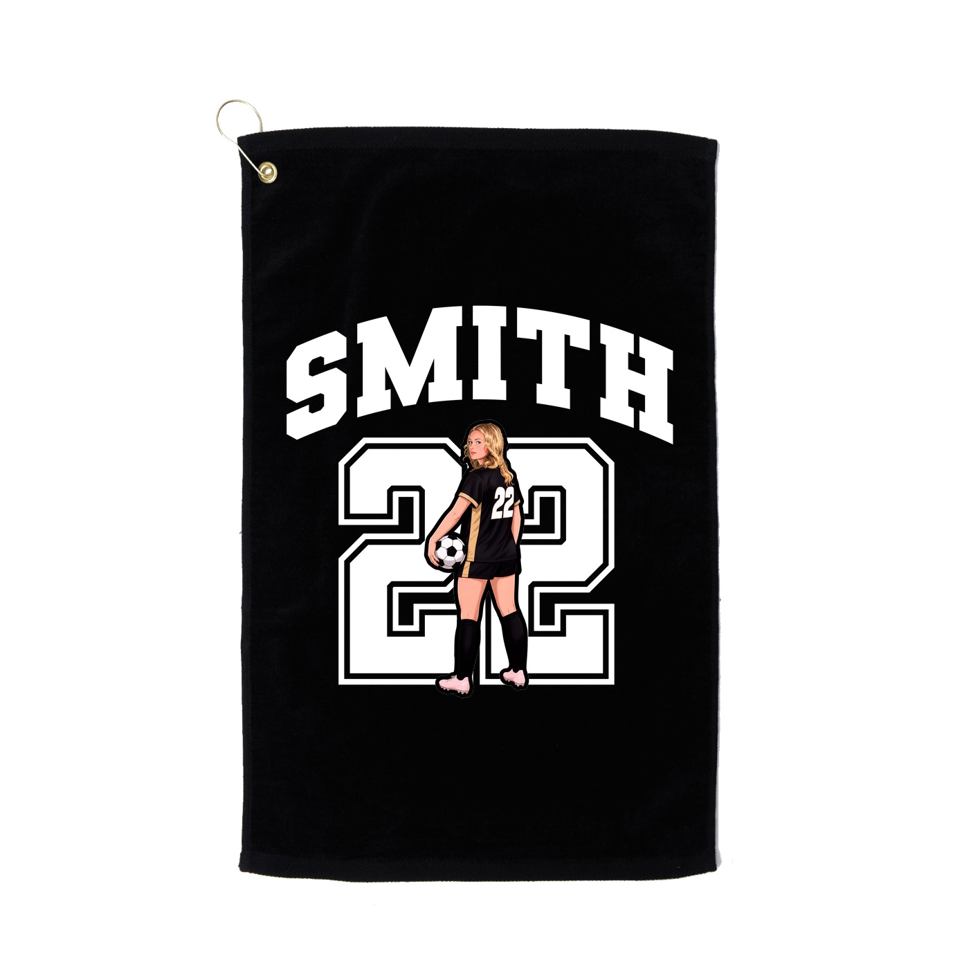 Golf Towel — Number in Black