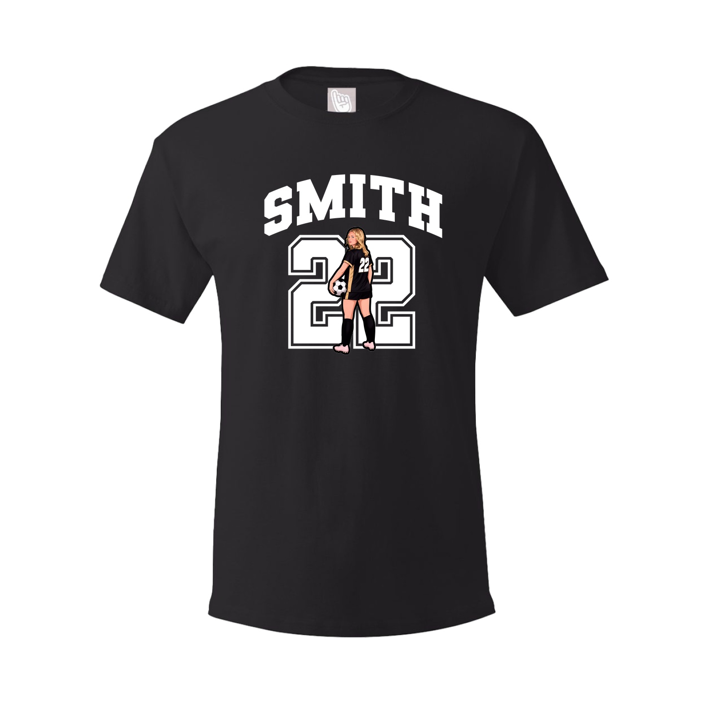 Youth Tee — Number in Black