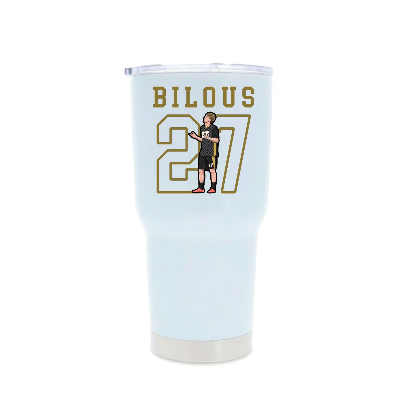 30oz Stainless Steel Tumbler — Shirsey in White