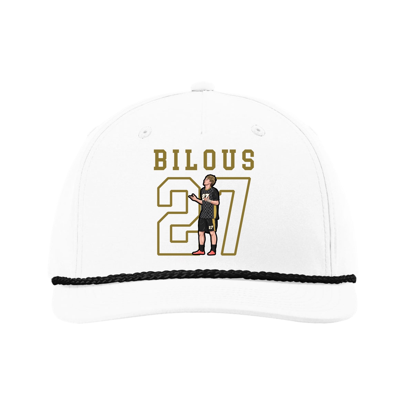Five-Panel Classic Rope Cap — Shirsey in White