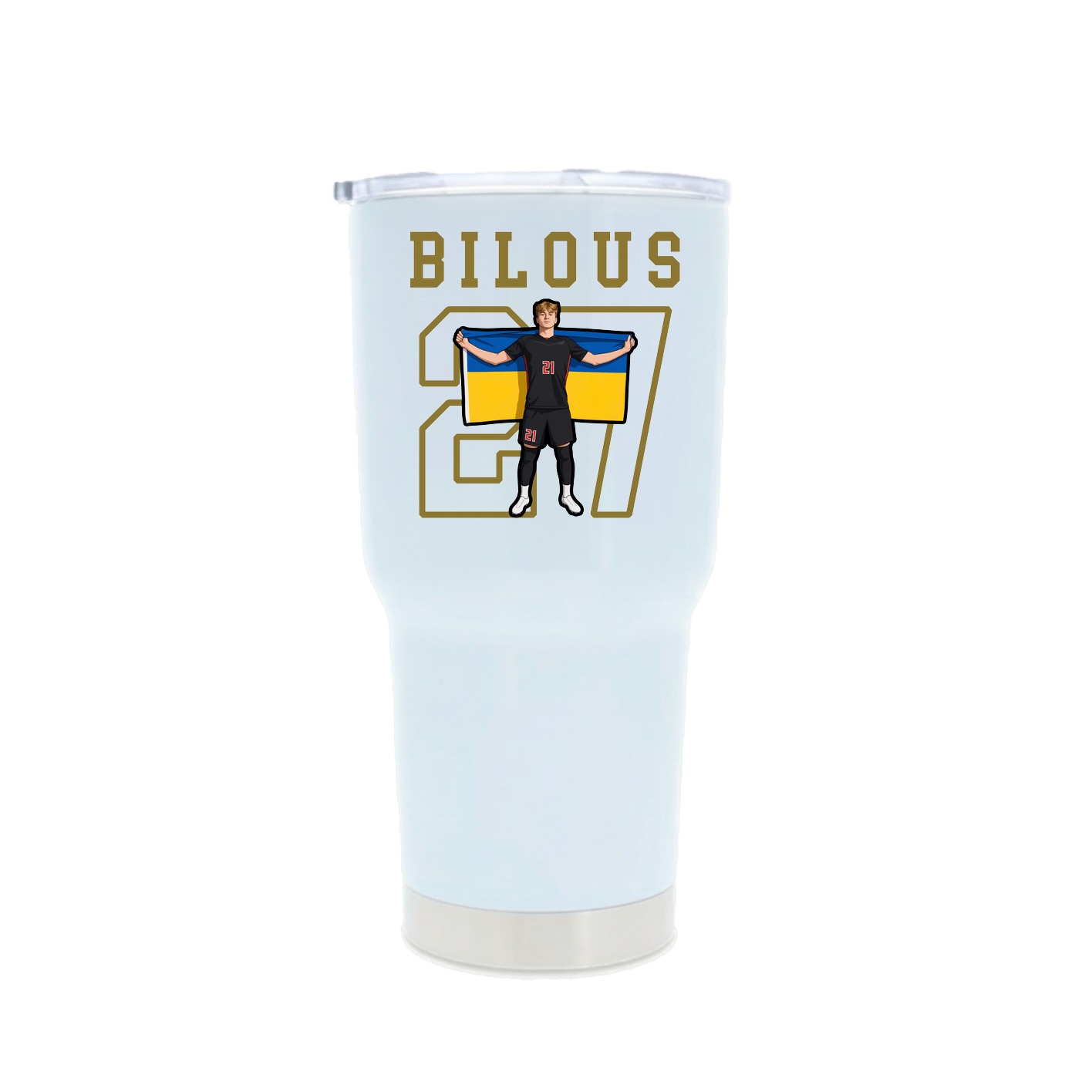 30oz Stainless Steel Tumbler — Shirsey in White