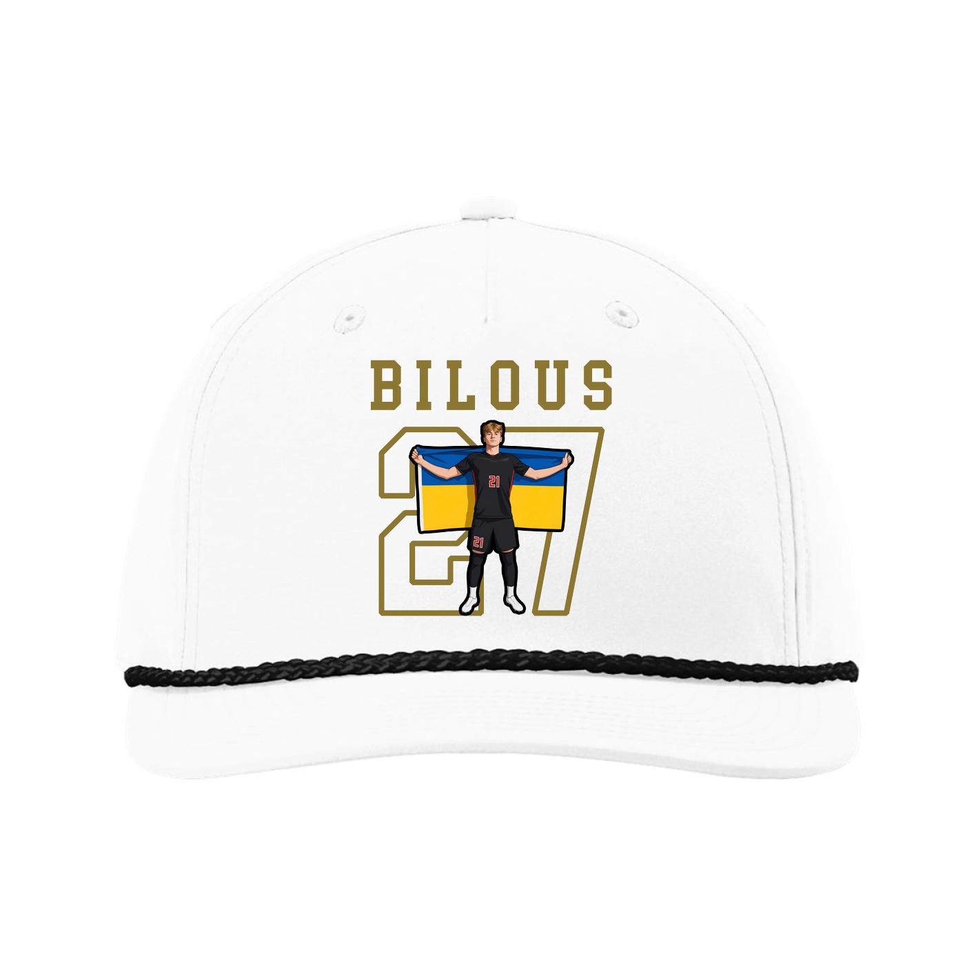 Five-Panel Classic Rope Cap — Shirsey in White