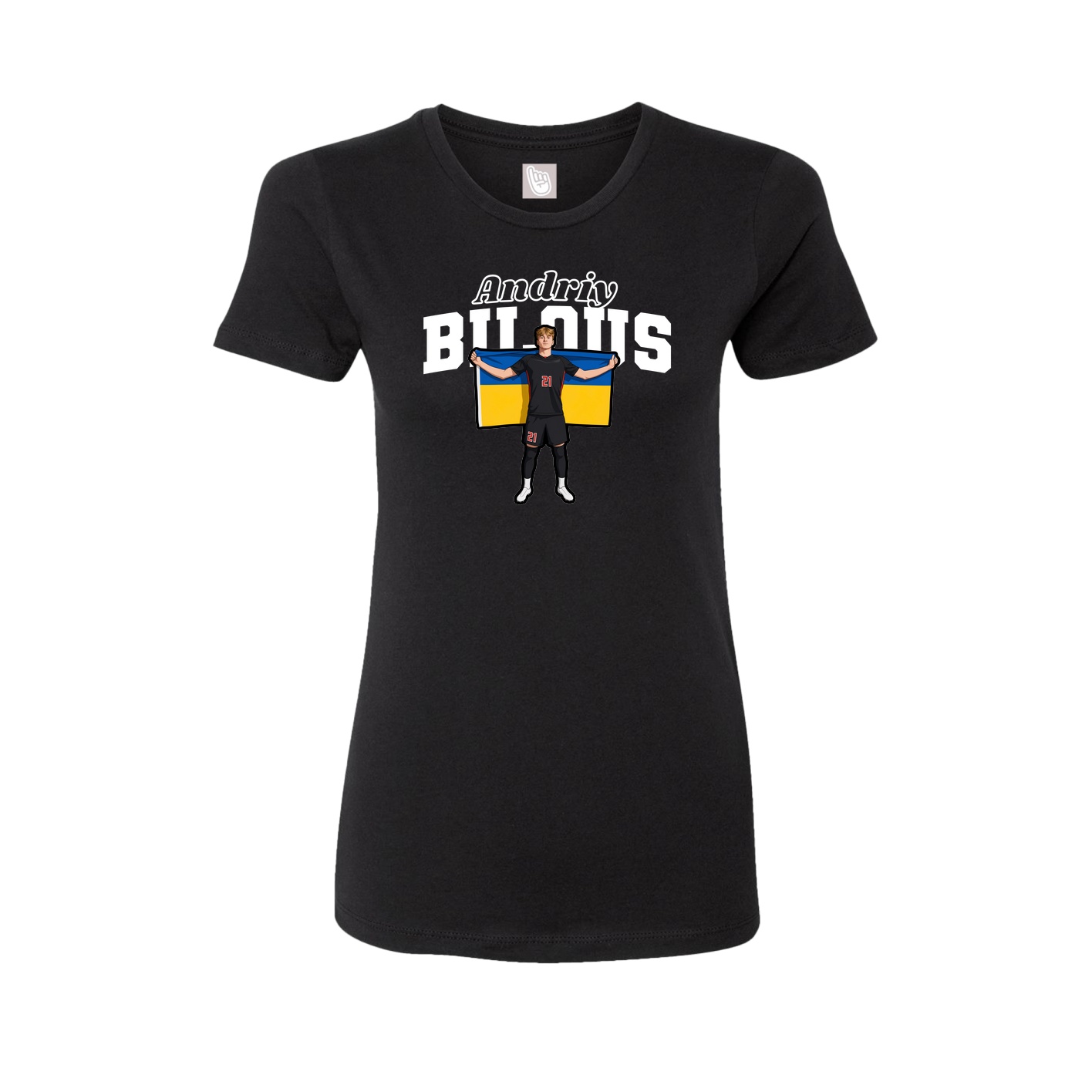 Fitted Women's Tee — Name Arch in Black