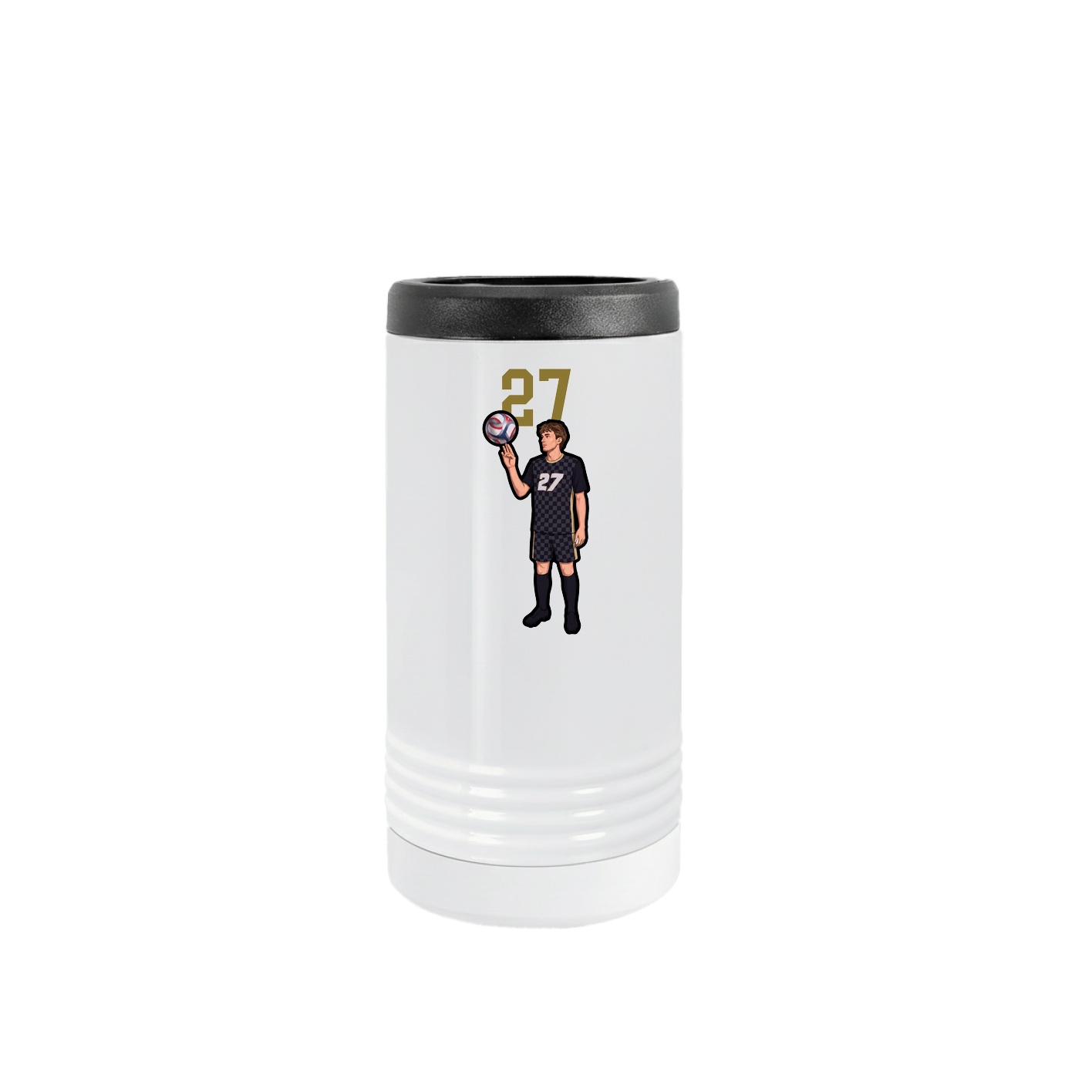 Slim Beverage Holder — Number Top in White