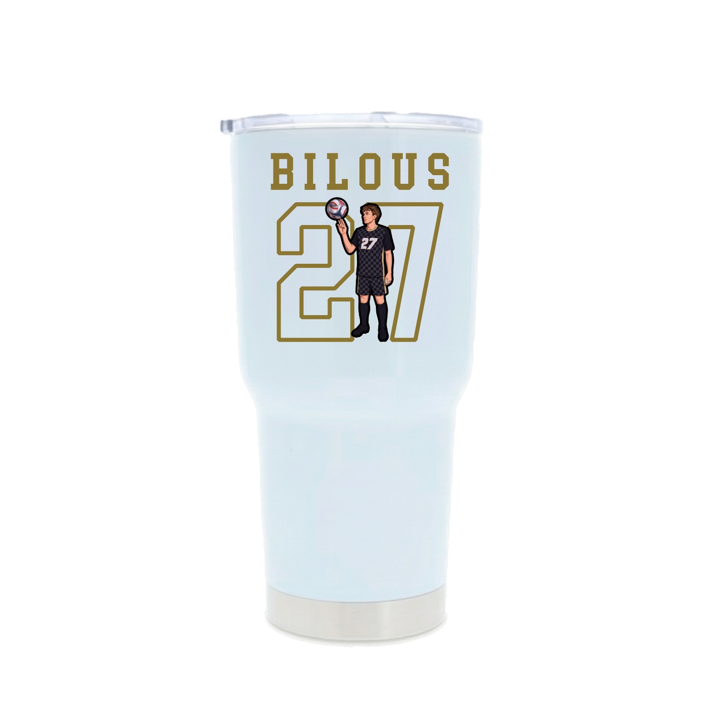 30oz Stainless Steel Tumbler — Shirsey in White