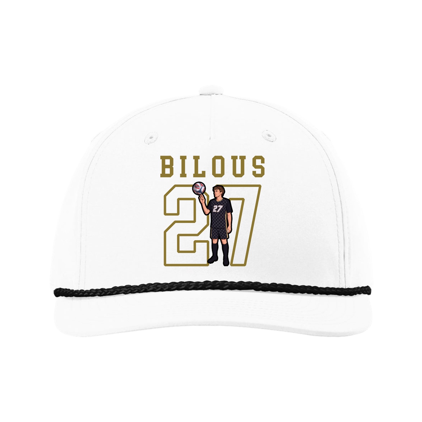 Five-Panel Classic Rope Cap — Shirsey in White